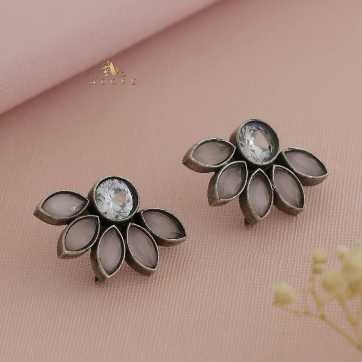 Antique Half Flower Earring - Image 2