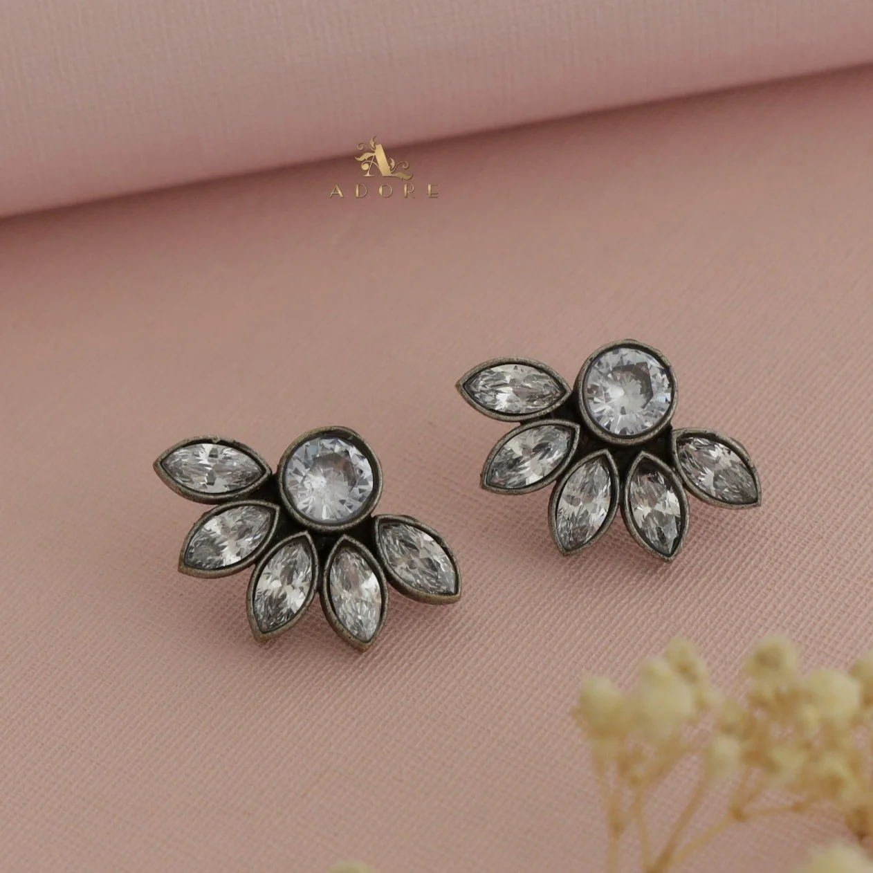 Antique Half Flower Earring - Image 6