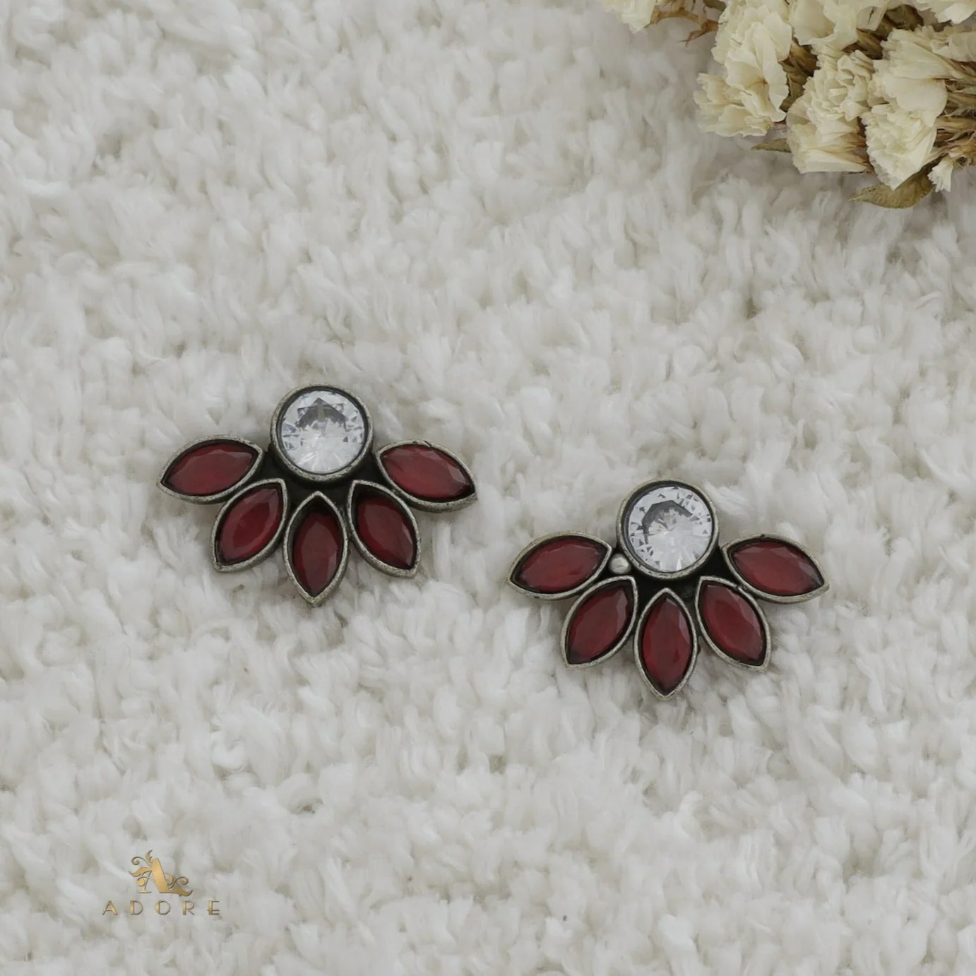 Antique Half Flower Earring - Image 8