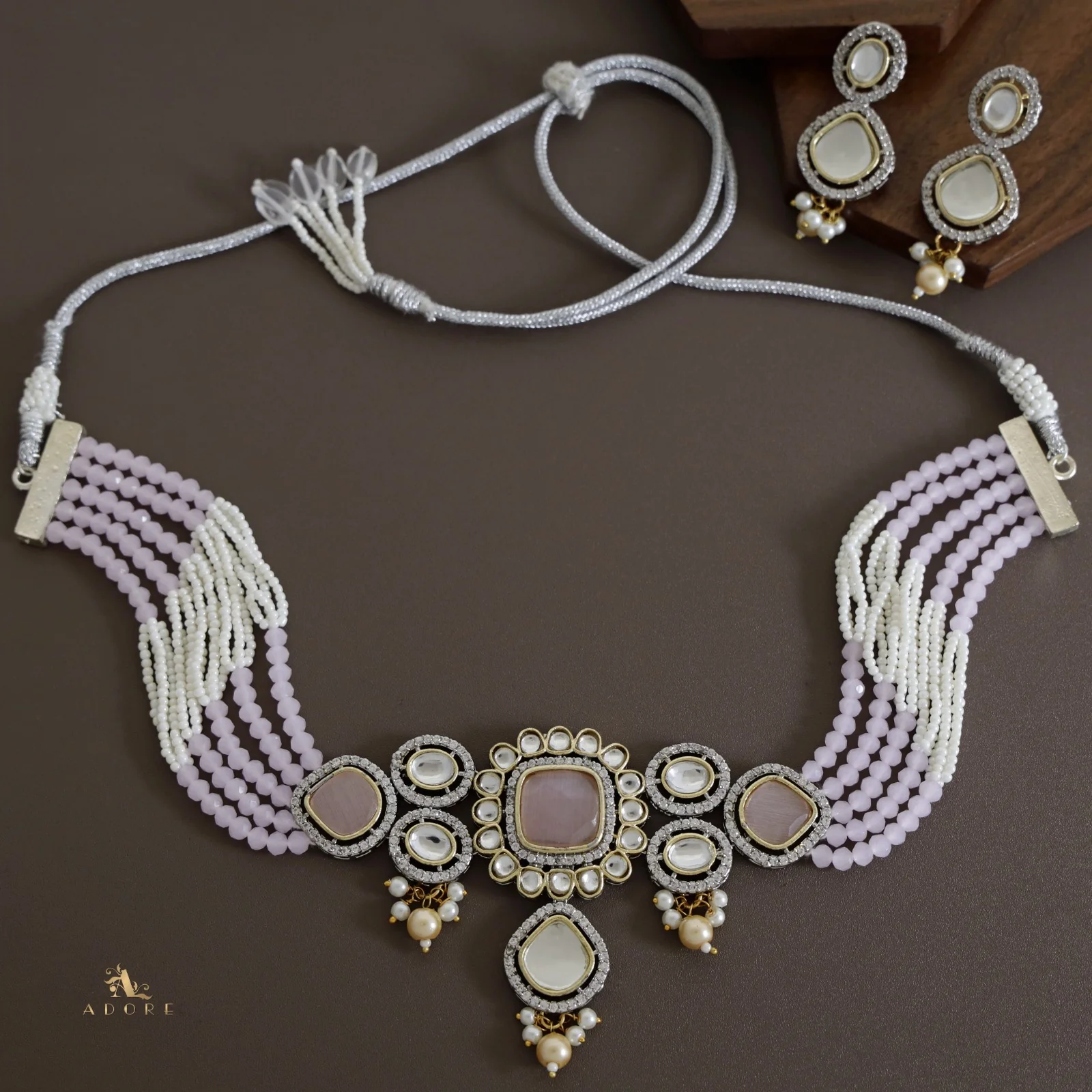 Aroosa Kundan Choker With Earring - Image 16
