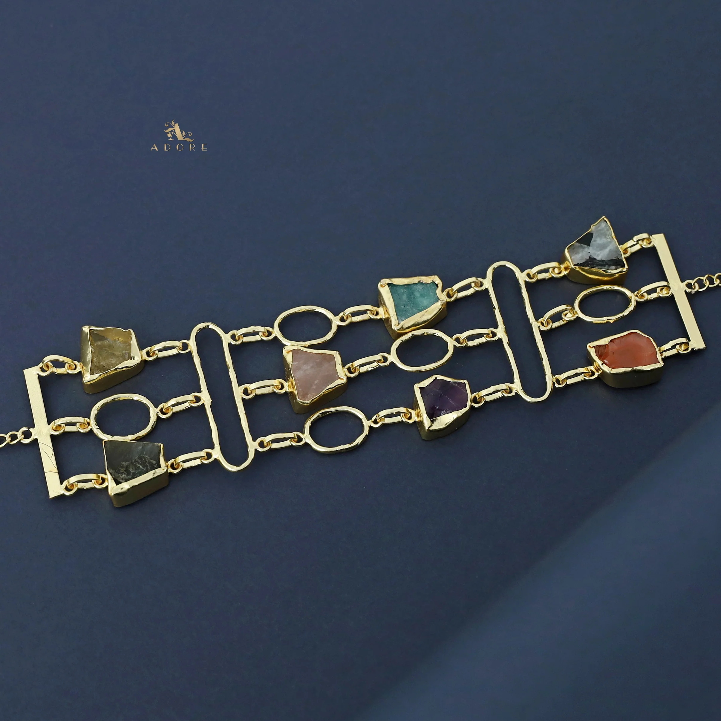 Fiona 3 Layer Raw Stone Choker - Image 4