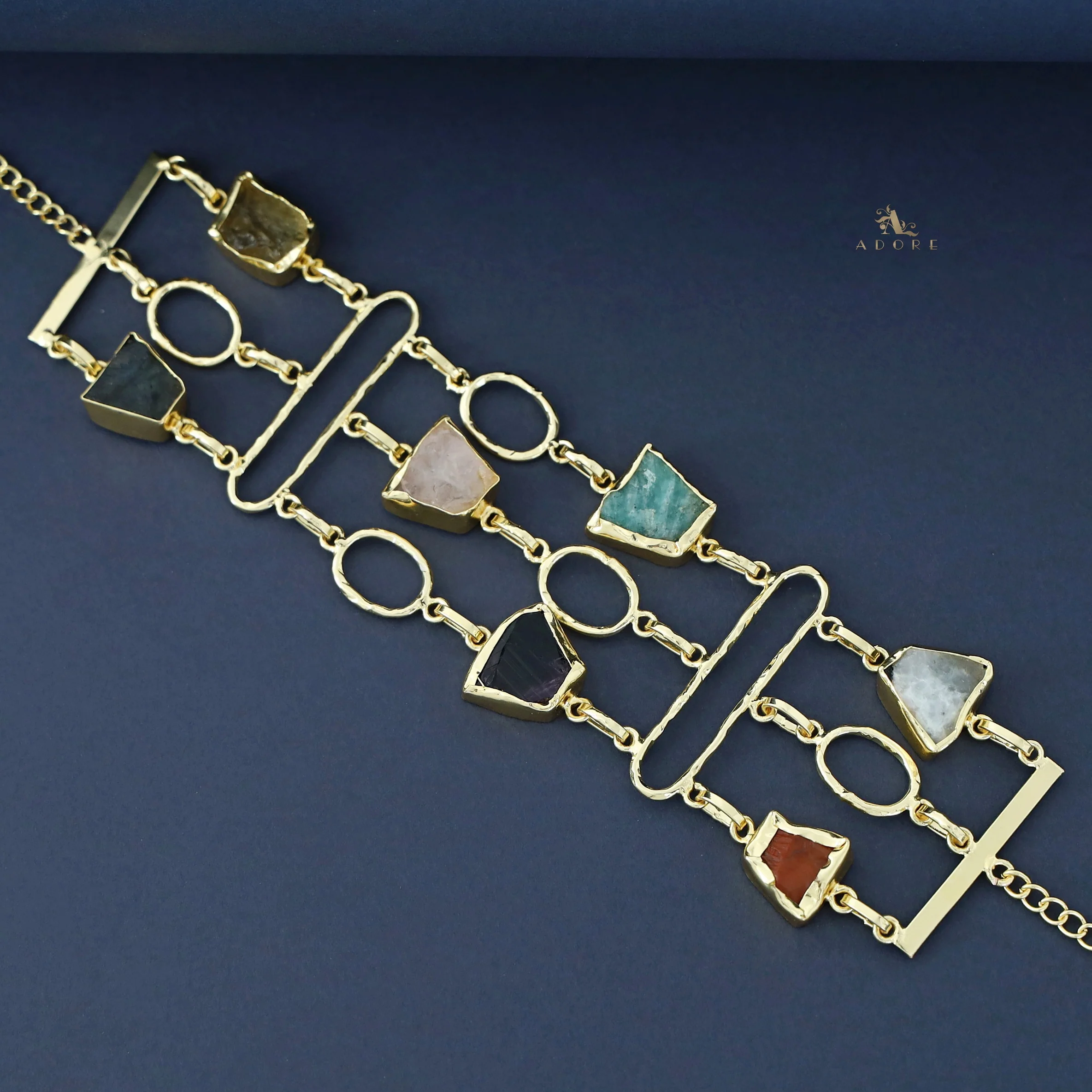 Fiona 3 Layer Raw Stone Choker - Image 5