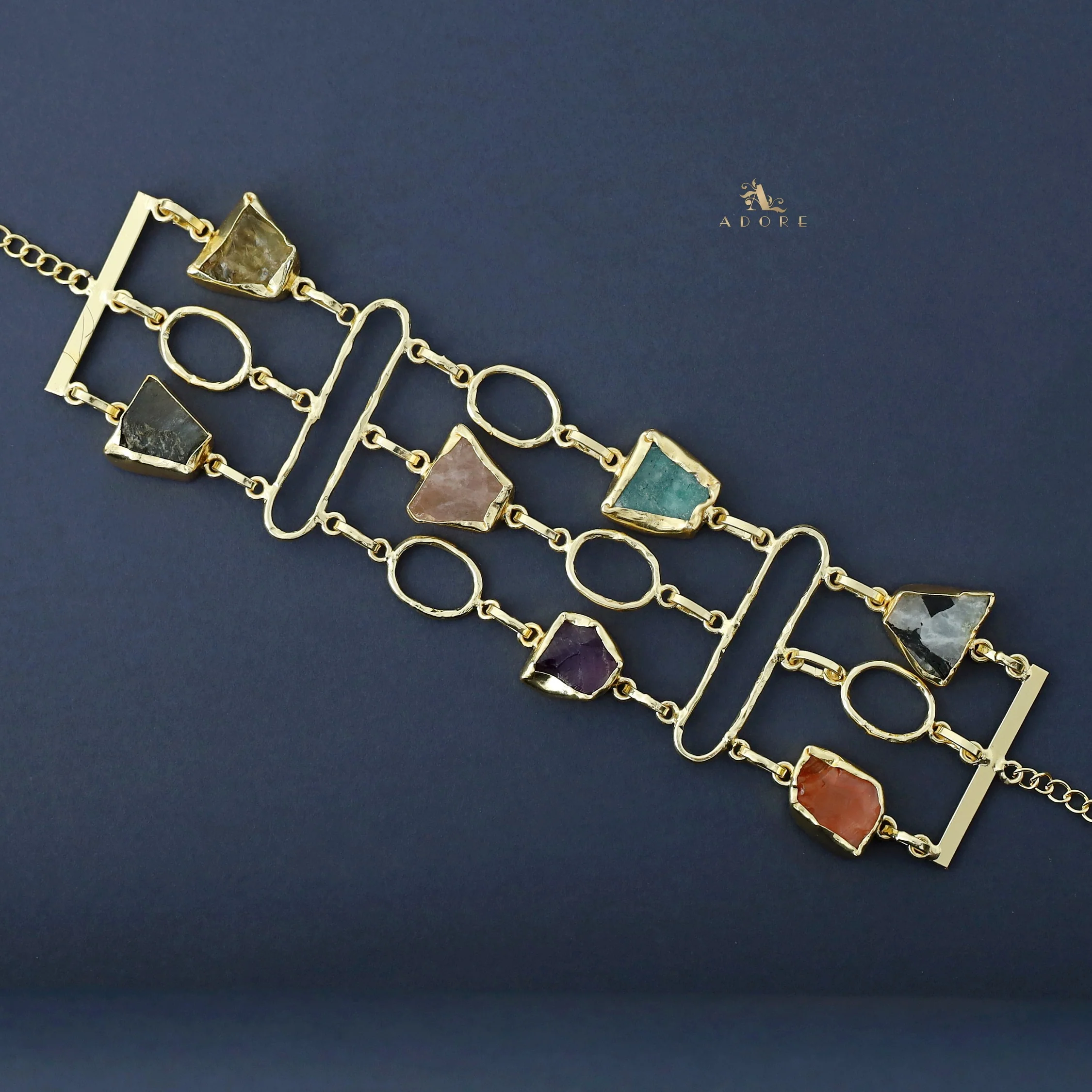 Fiona 3 Layer Raw Stone Choker - Image 7