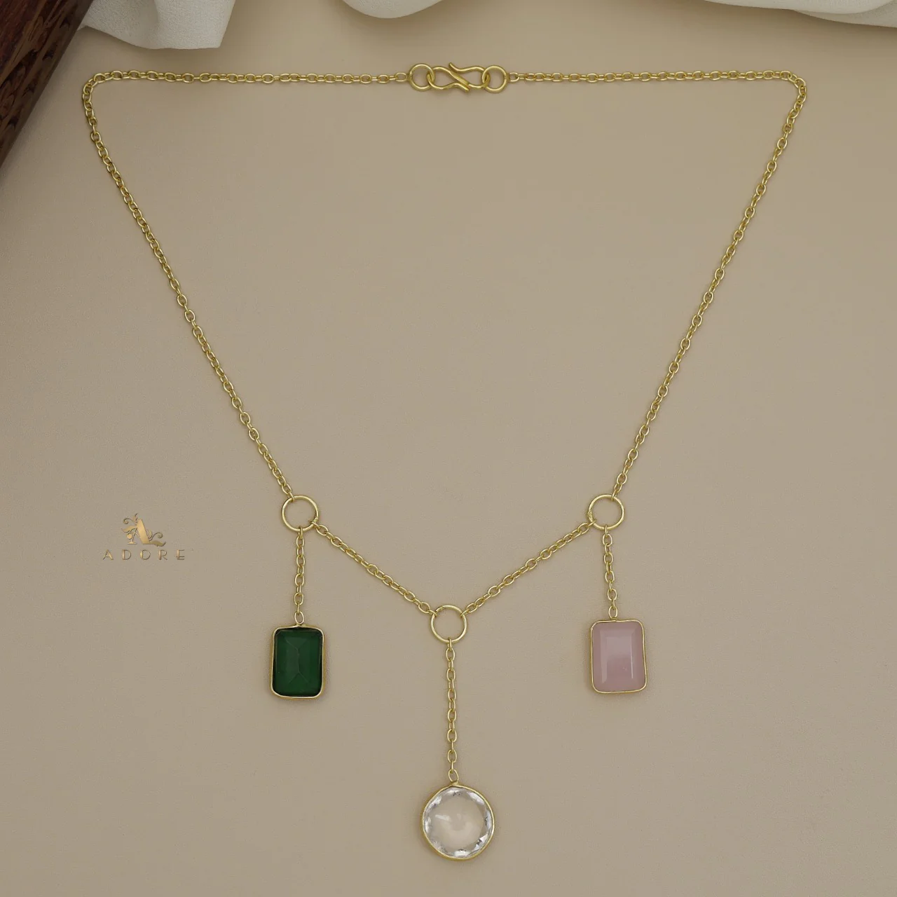 Mirabel Dual Rectangle Glossy Neckpiece - Image 2