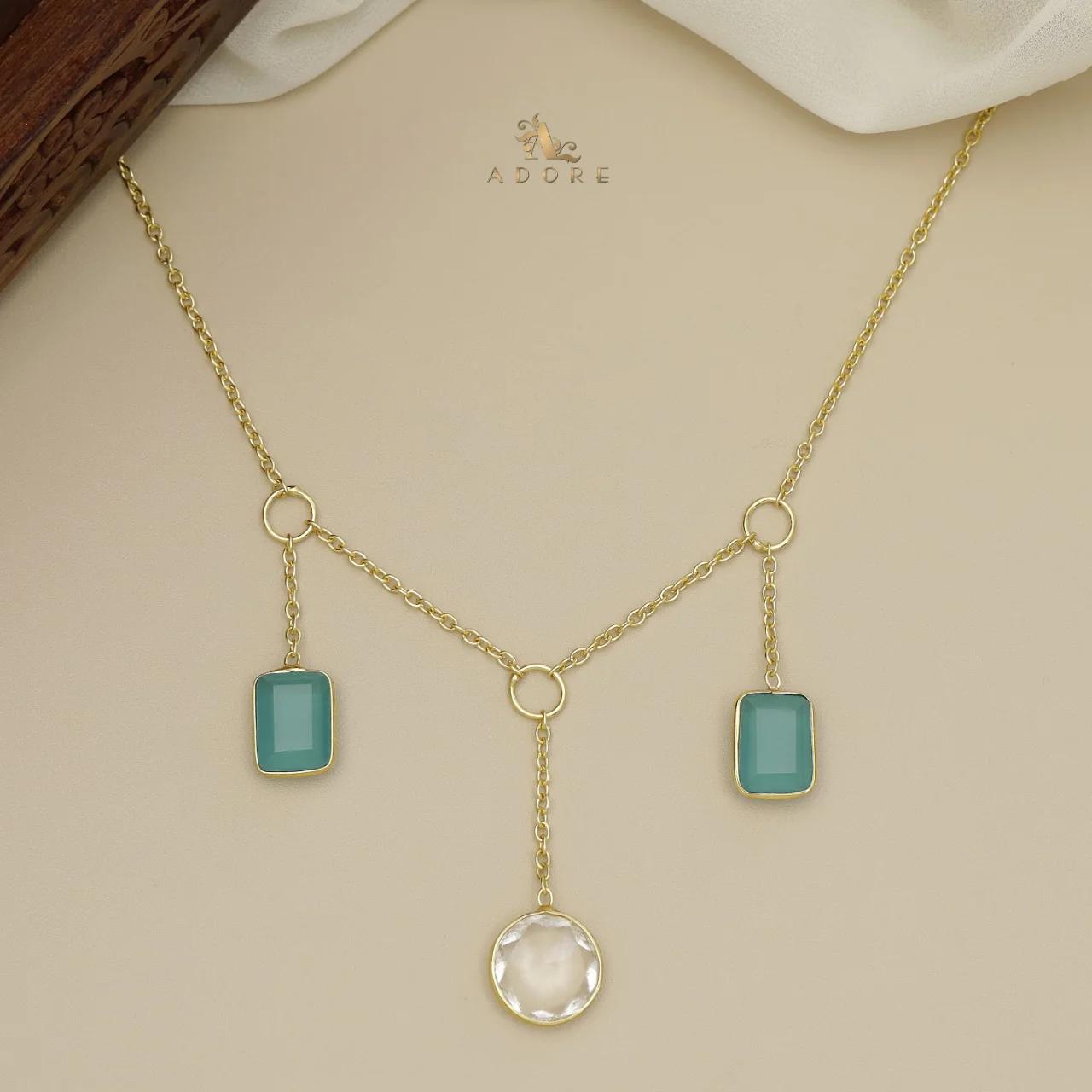 Mirabel Dual Rectangle Glossy Neckpiece - Image 6