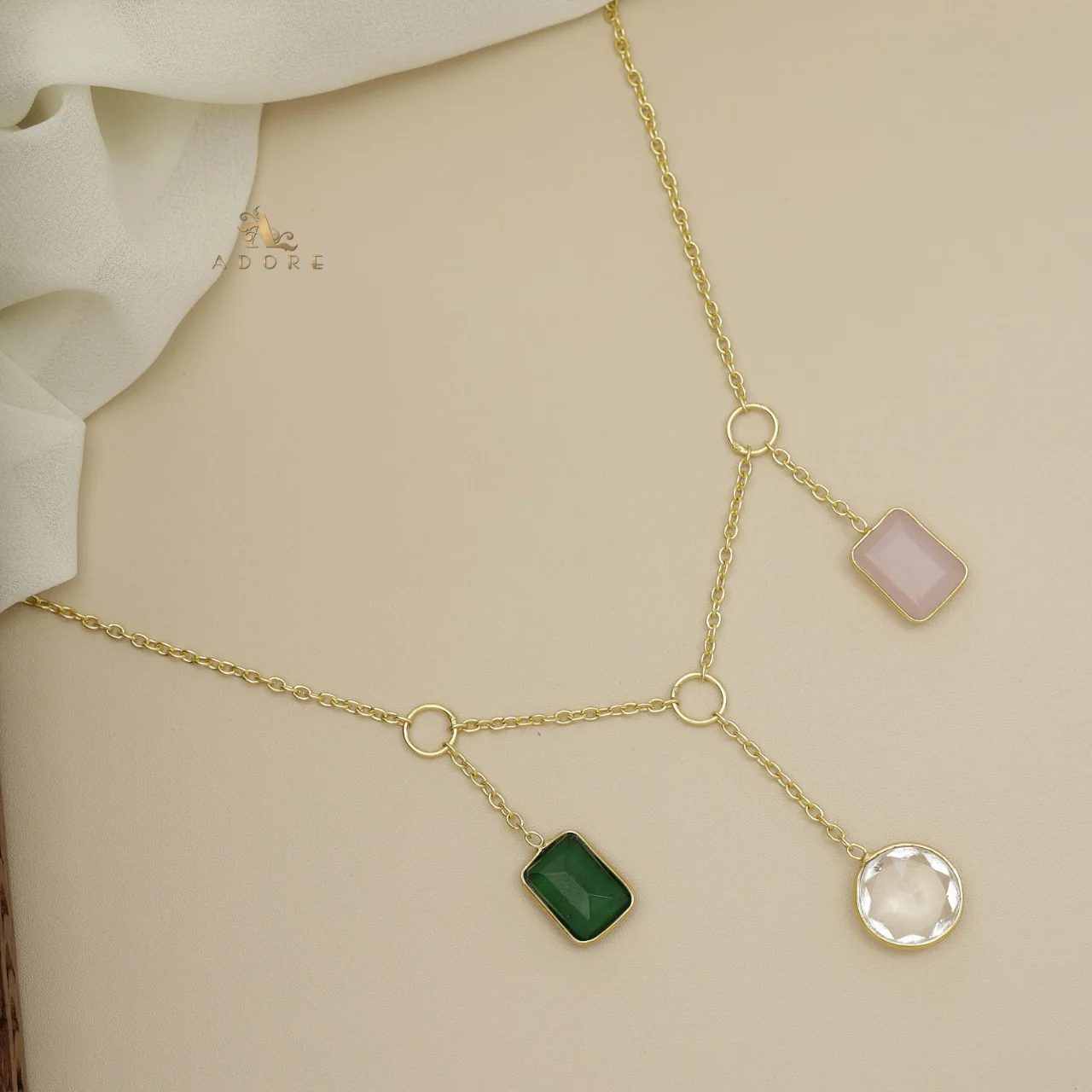 Mirabel Dual Rectangle Glossy Neckpiece - Image 7