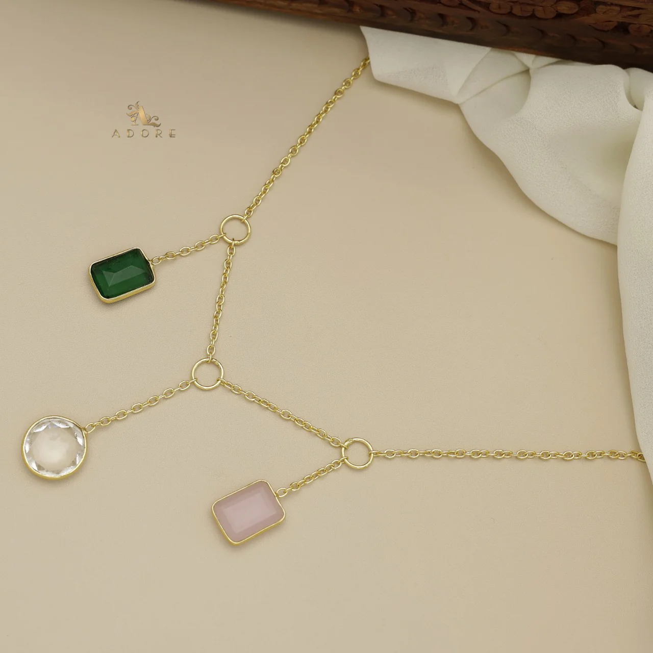 Mirabel Dual Rectangle Glossy Neckpiece - Image 8
