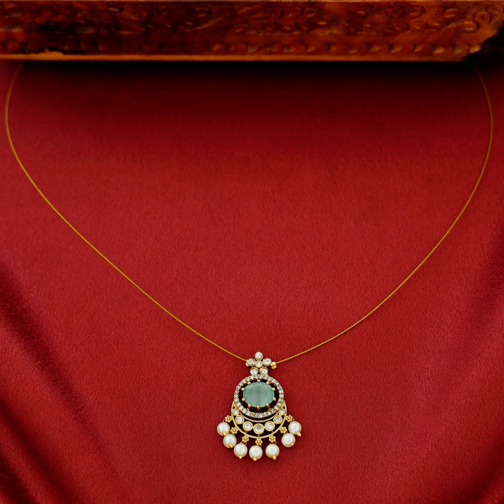 Asmita Pearl Glossy String Neckpiece - Image 6