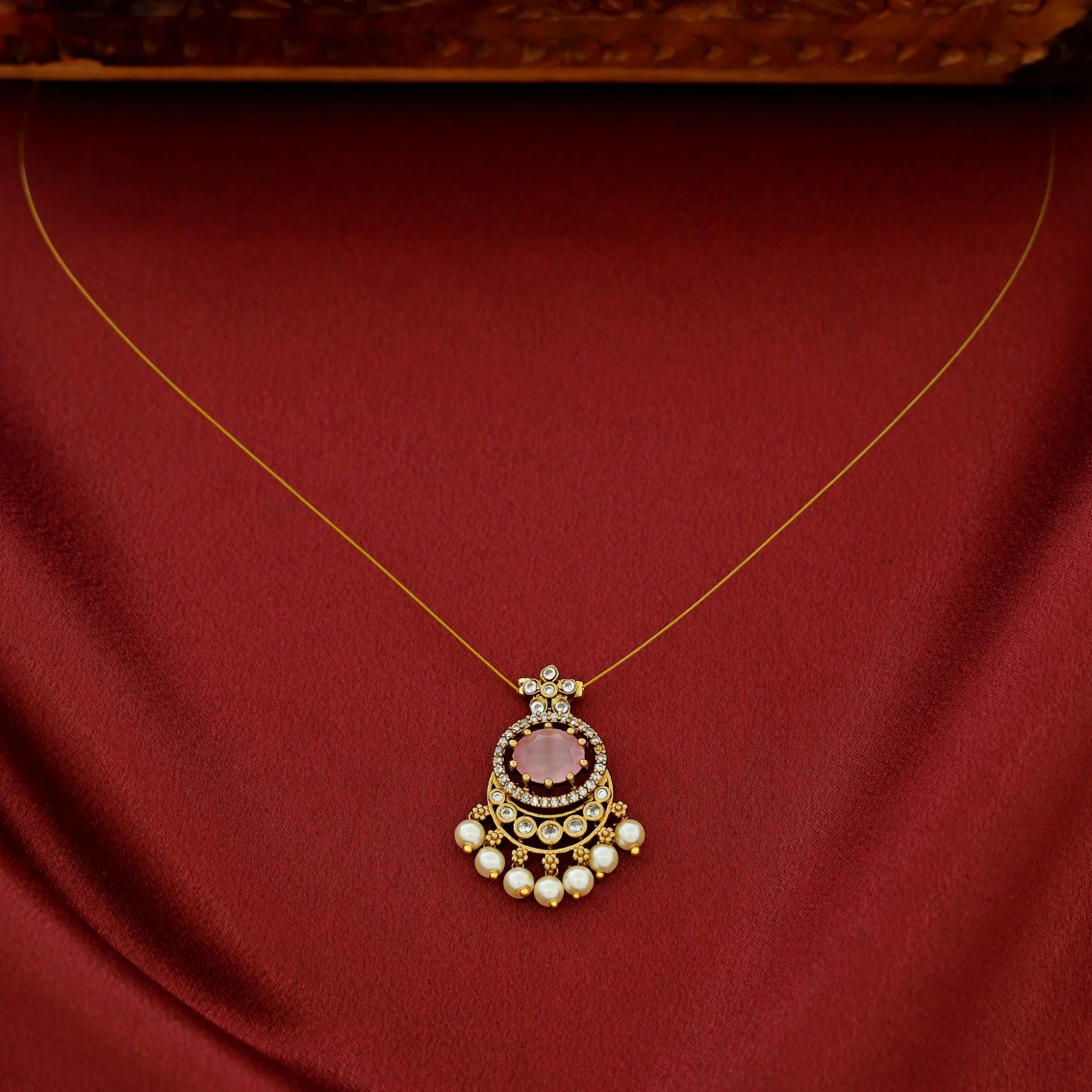 Asmita Pearl Glossy String Neckpiece - Image 8