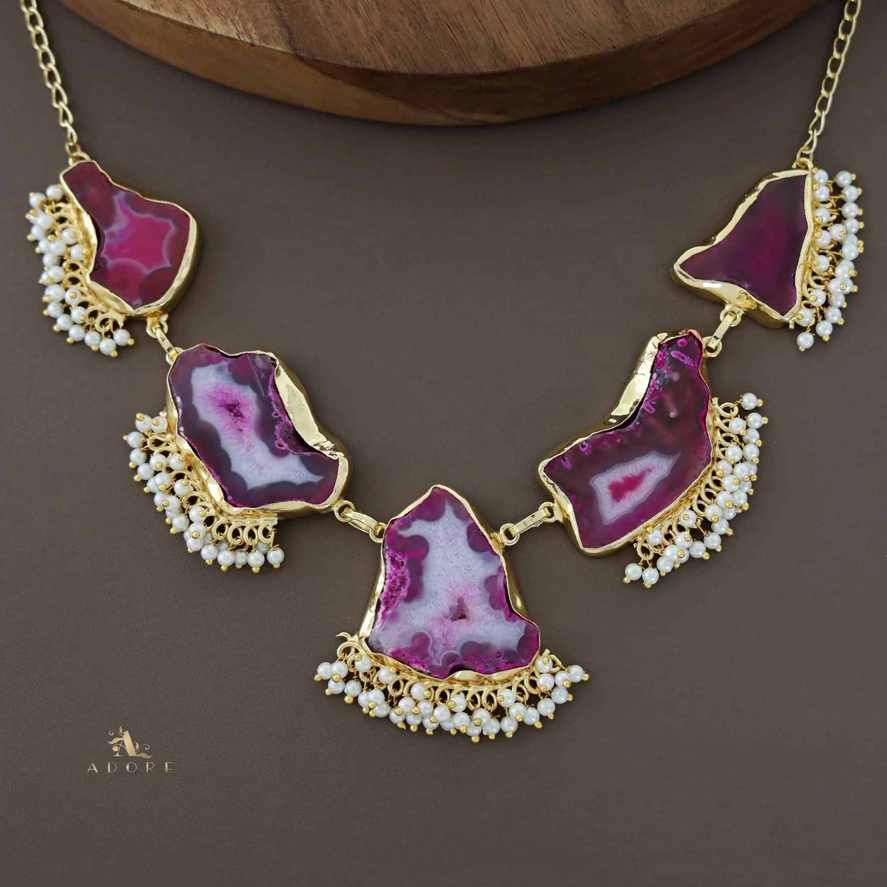 Aspeny Agate Pearl Neckpiece - Image 2