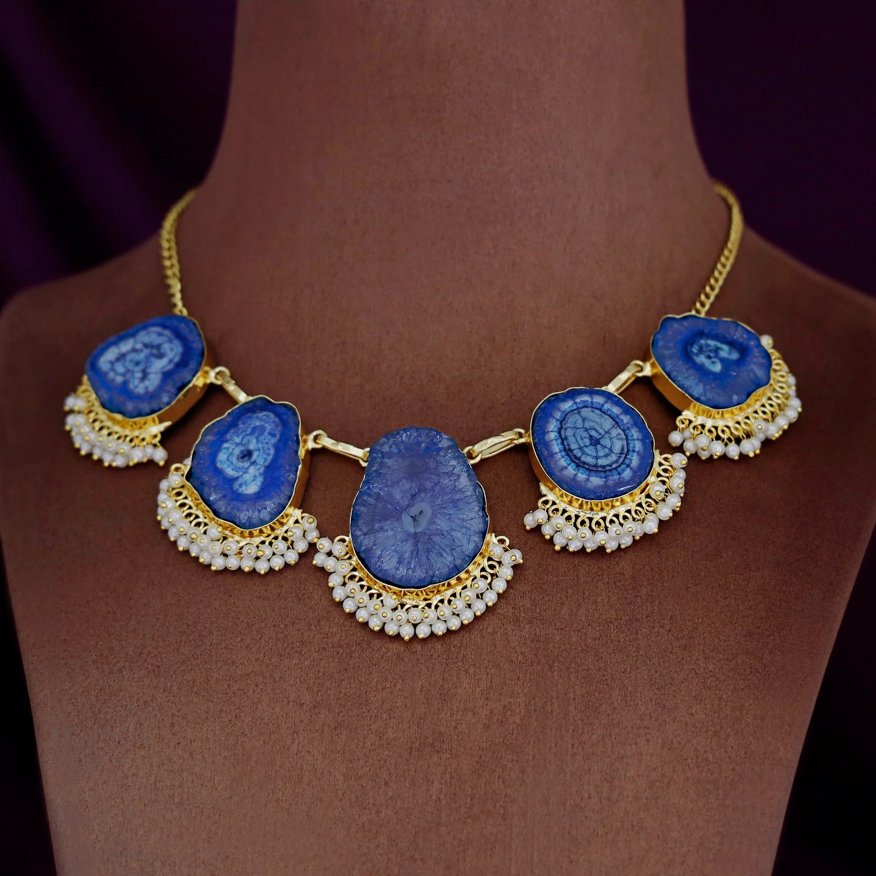 Aspeny Agate Pearl Neckpiece - Image 3