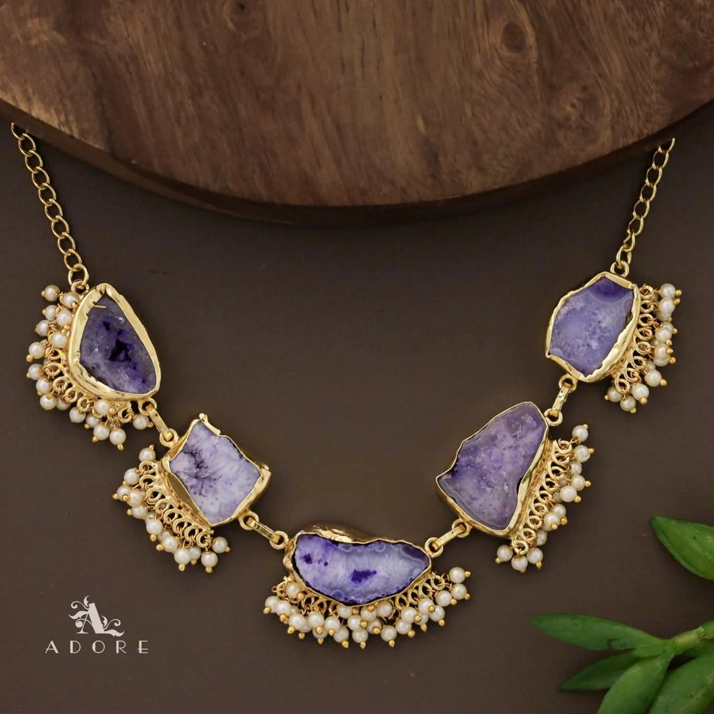 Aspeny Agate Pearl Neckpiece - Image 4