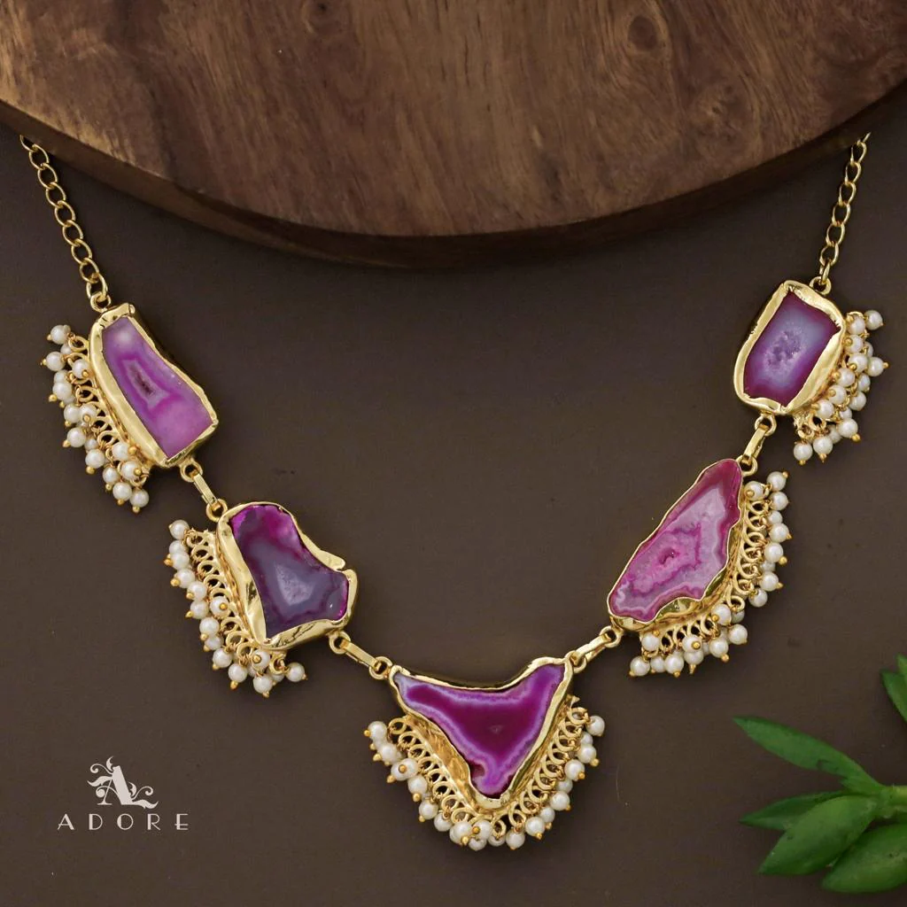 Aspeny Agate Pearl Neckpiece - Image 5