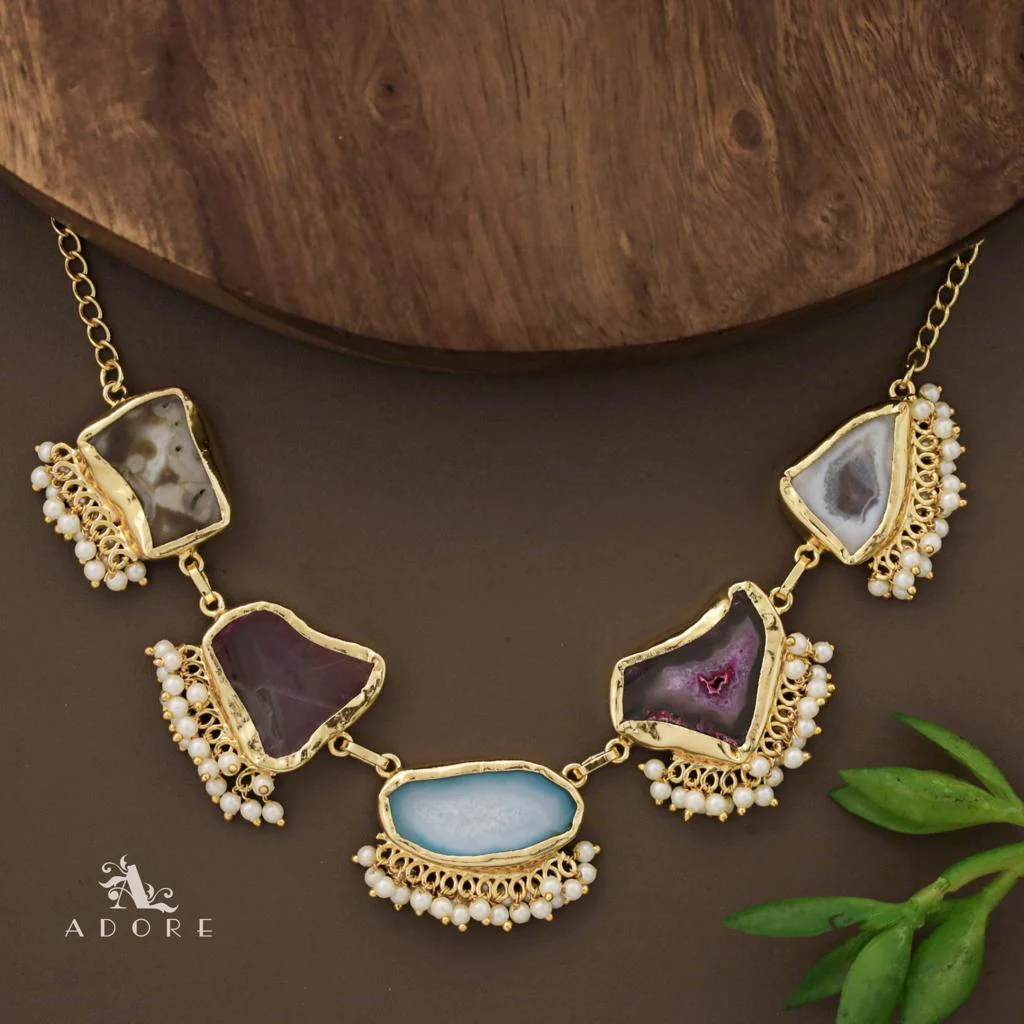 Aspeny Agate Pearl Neckpiece - Image 6