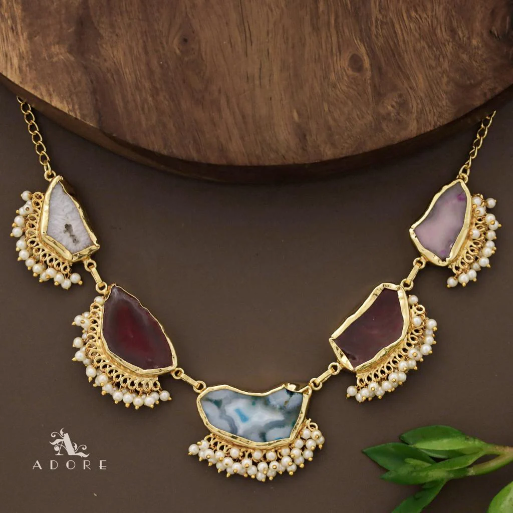 Aspeny Agate Pearl Neckpiece - Image 7