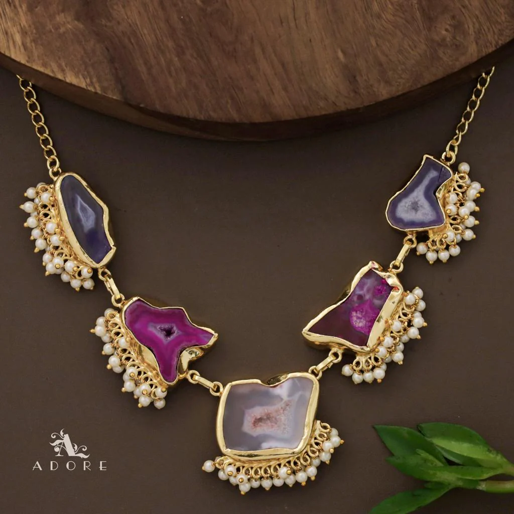 Aspeny Agate Pearl Neckpiece - Image 9