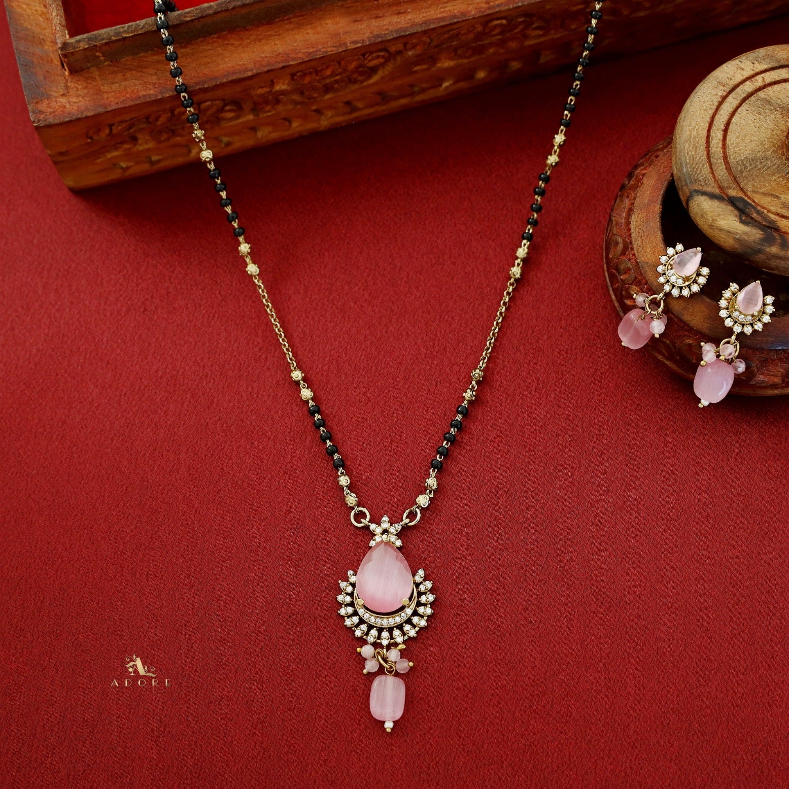 Aswani Mangalsutra Short Neckpiece With Earring - Image 5