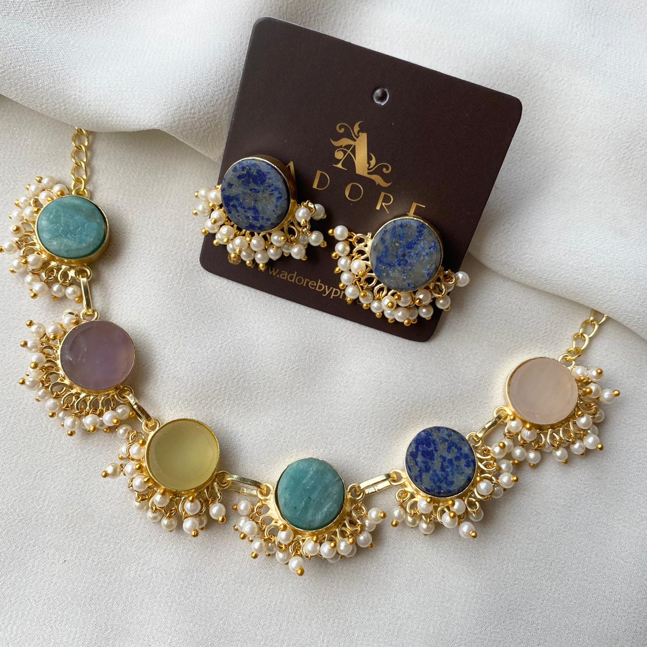 Athenea Half Pearl Neckpiece With Stud - Image 8