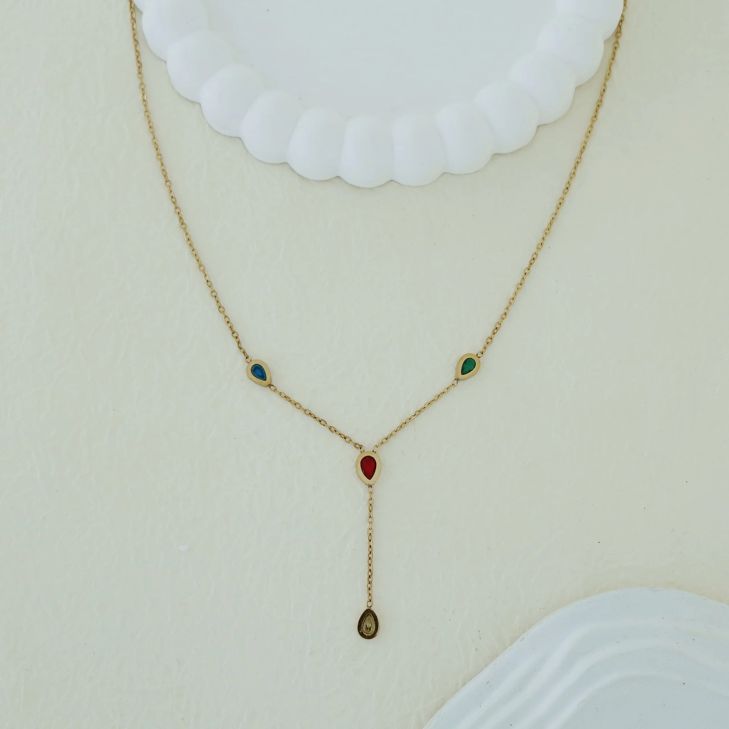 Auden Hanging Raindrop Neckpiece - Image 5