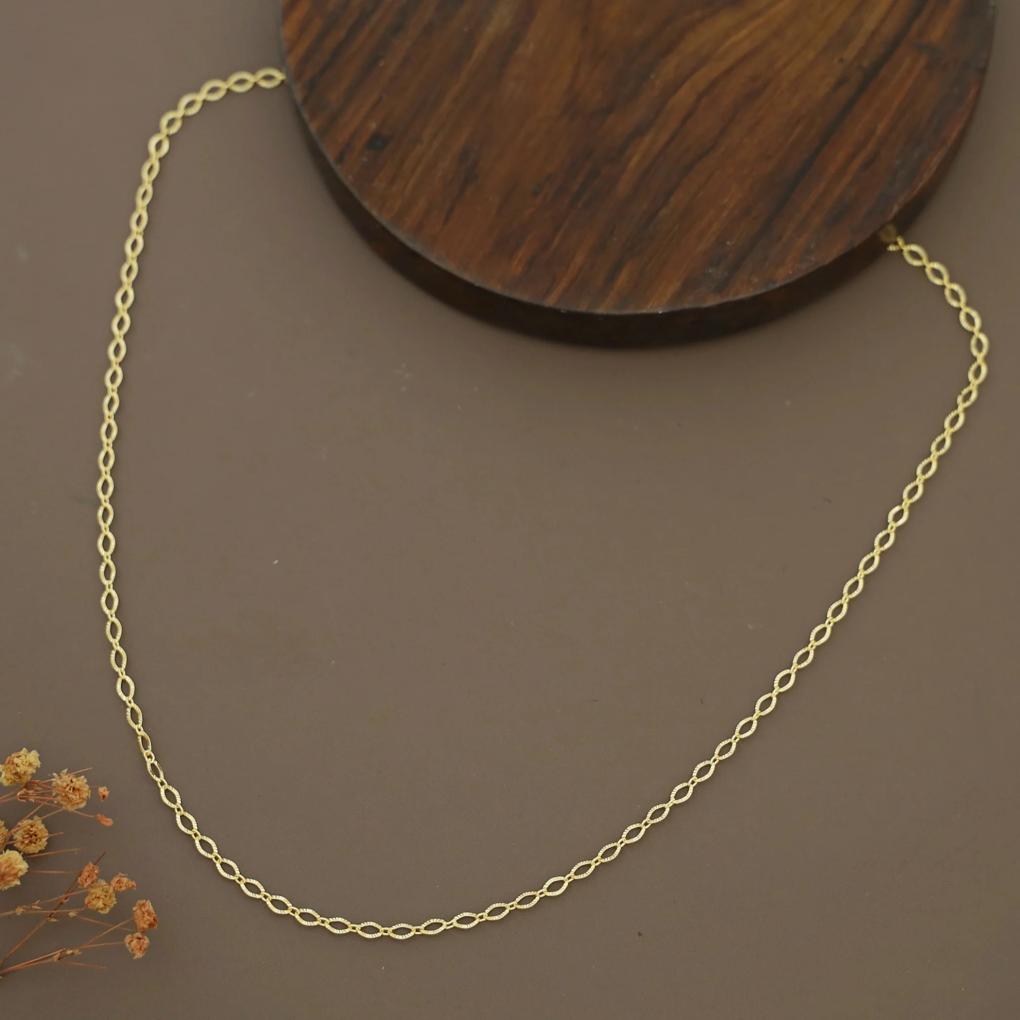 Avni Golden Simple Chain Neckpiece - Image 3