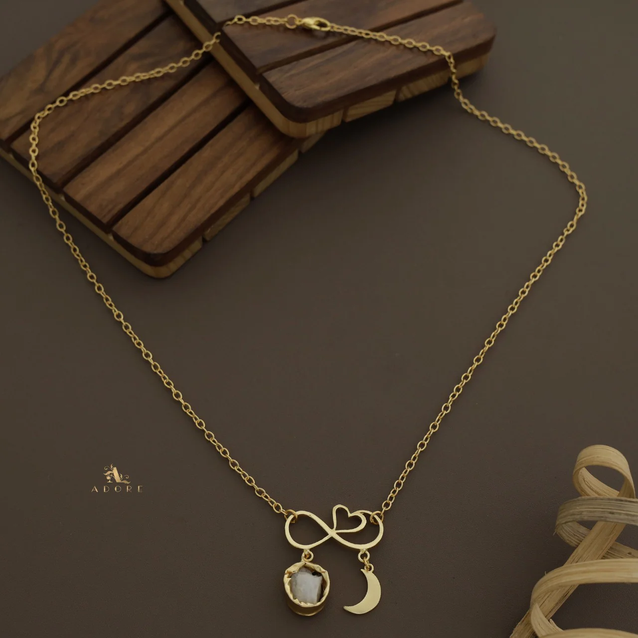 Azaria Raw Stone + Moon Neckpiece - Image 2
