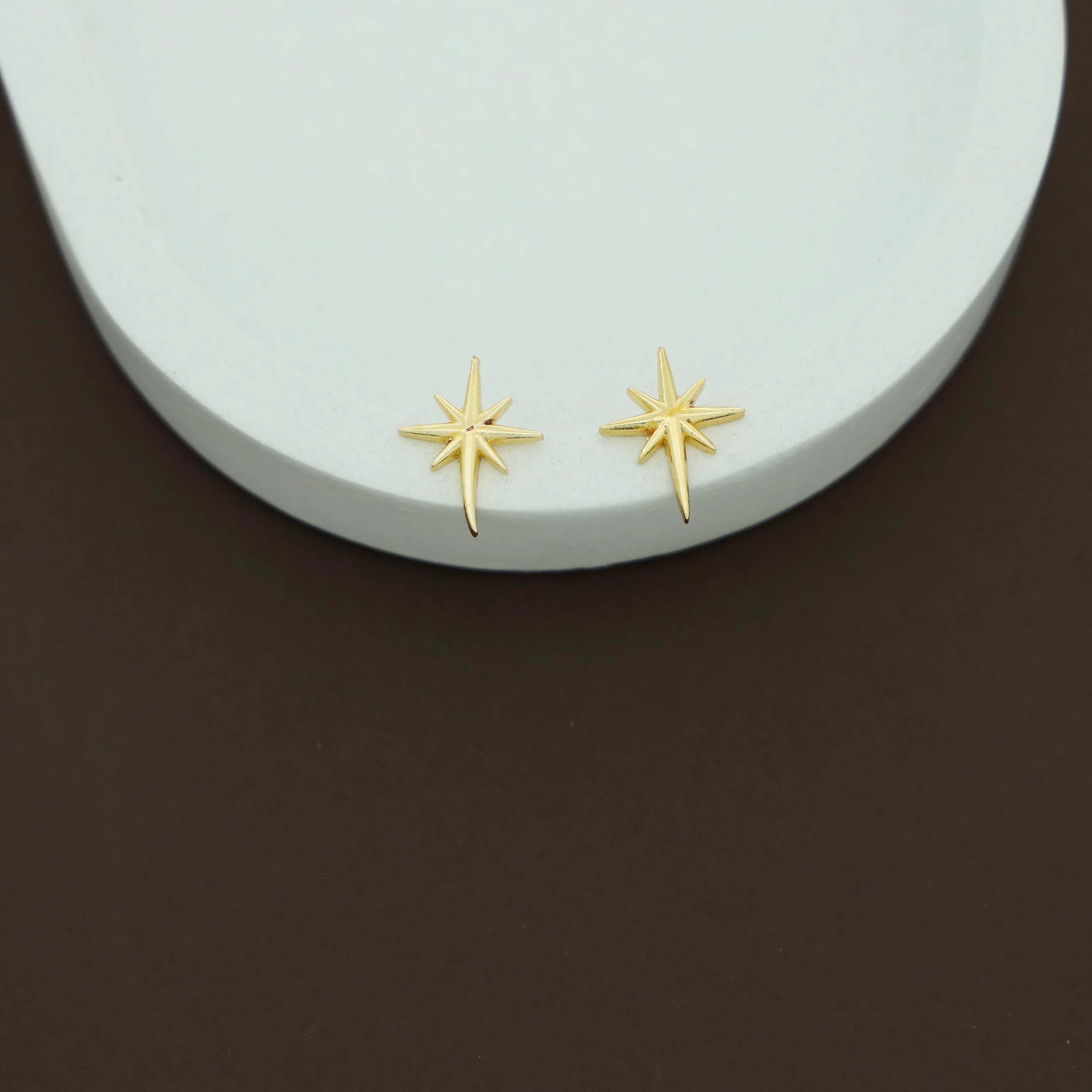 Azel Golden 2 Layer Star Neckpiece With Stud - Image 5
