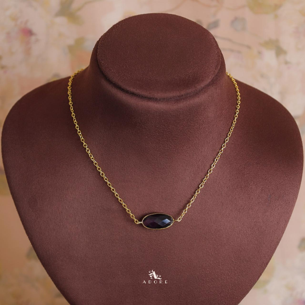 Azara Glossy Oval Short Neckpiece - Image 13