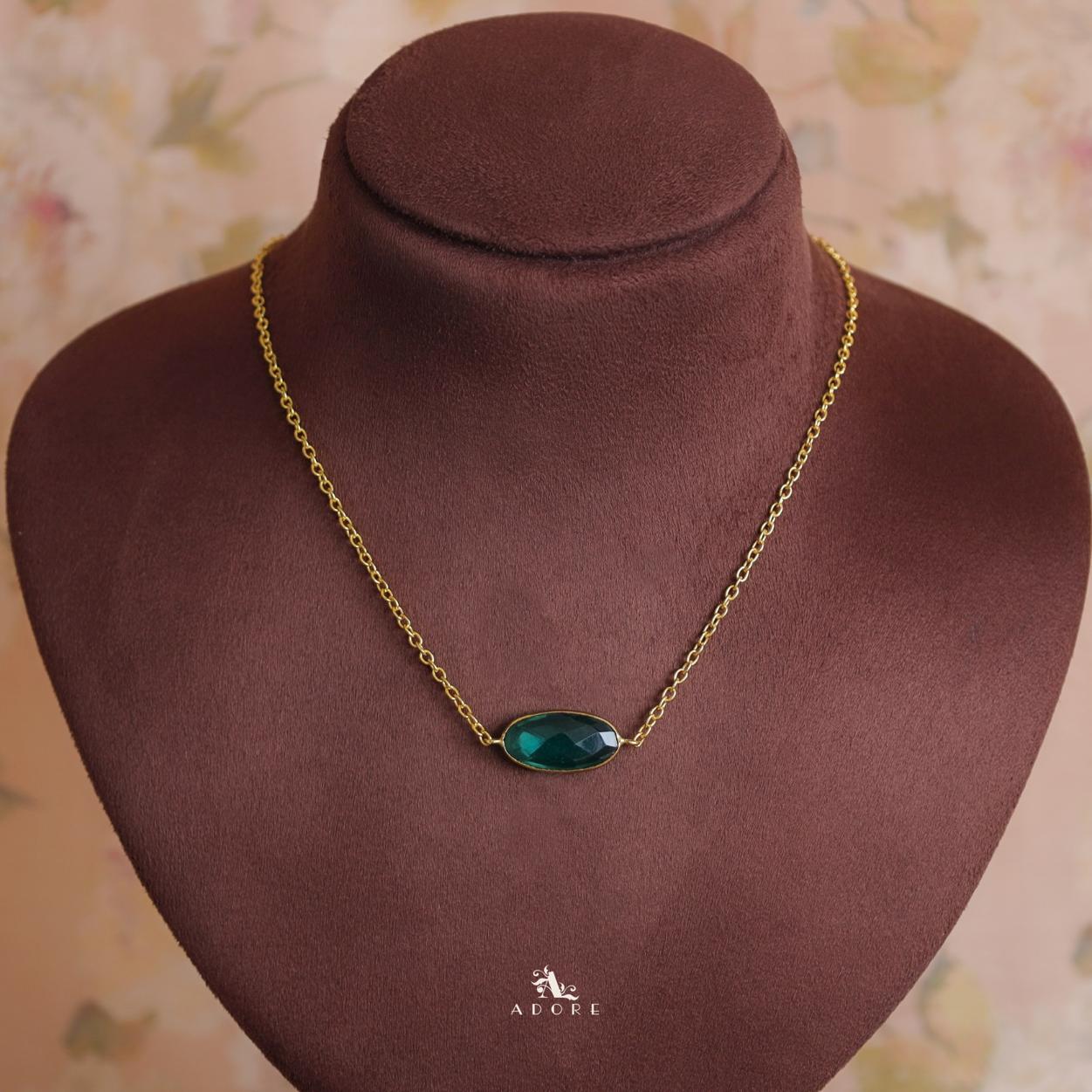 Azara Glossy Oval Short Neckpiece - Image 19