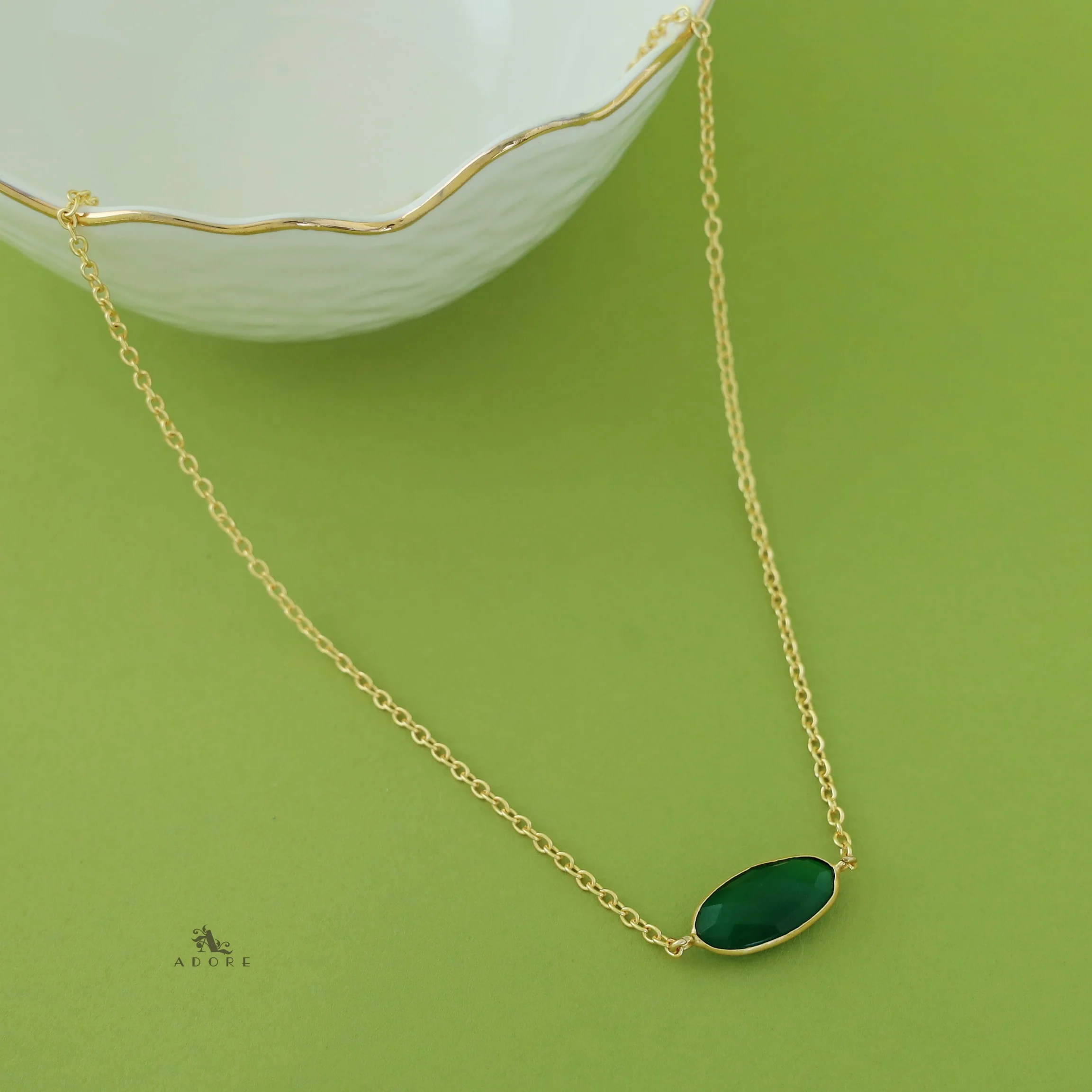 Azara Glossy Oval Short Neckpiece - Image 29