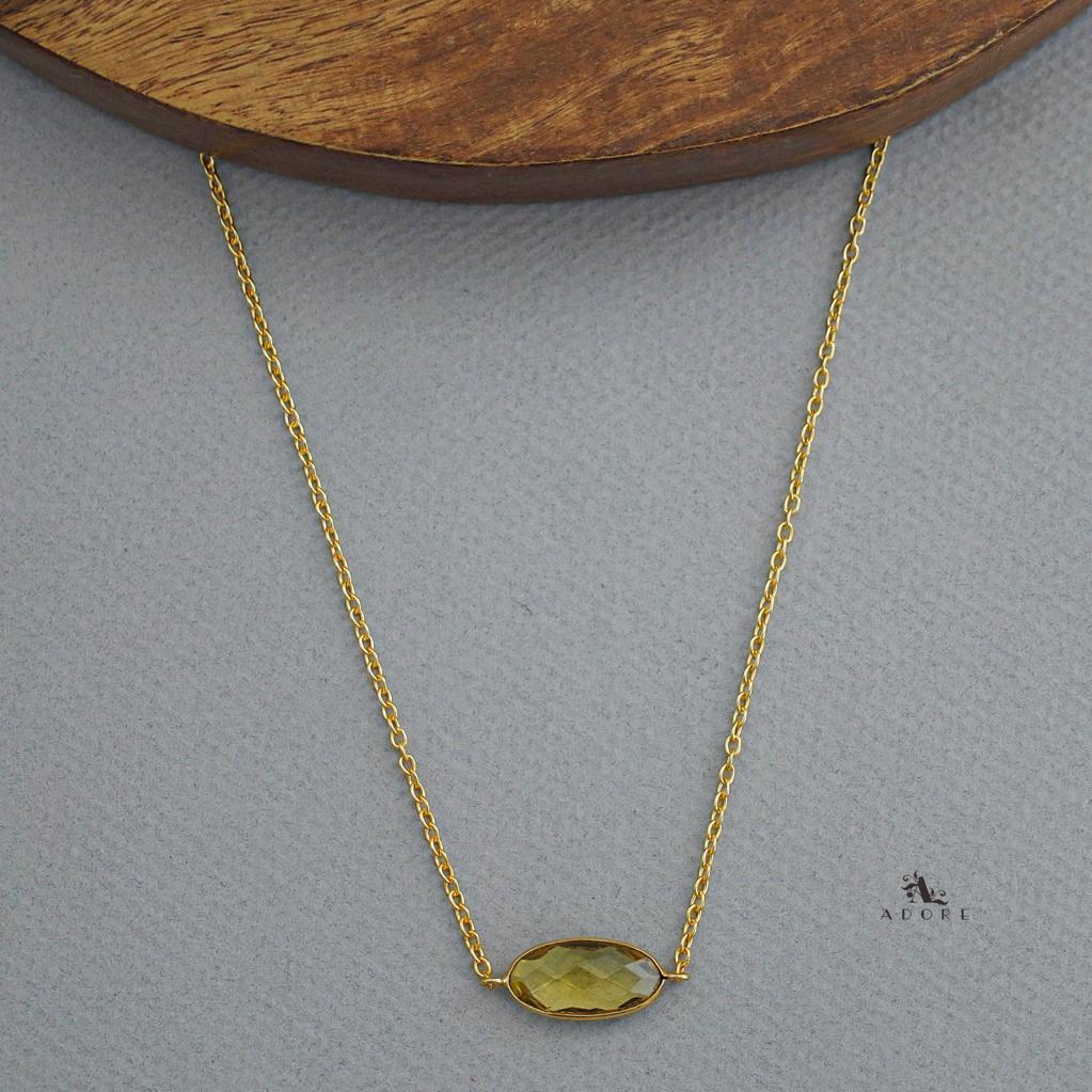 Azara Glossy Oval Short Neckpiece - Image 3
