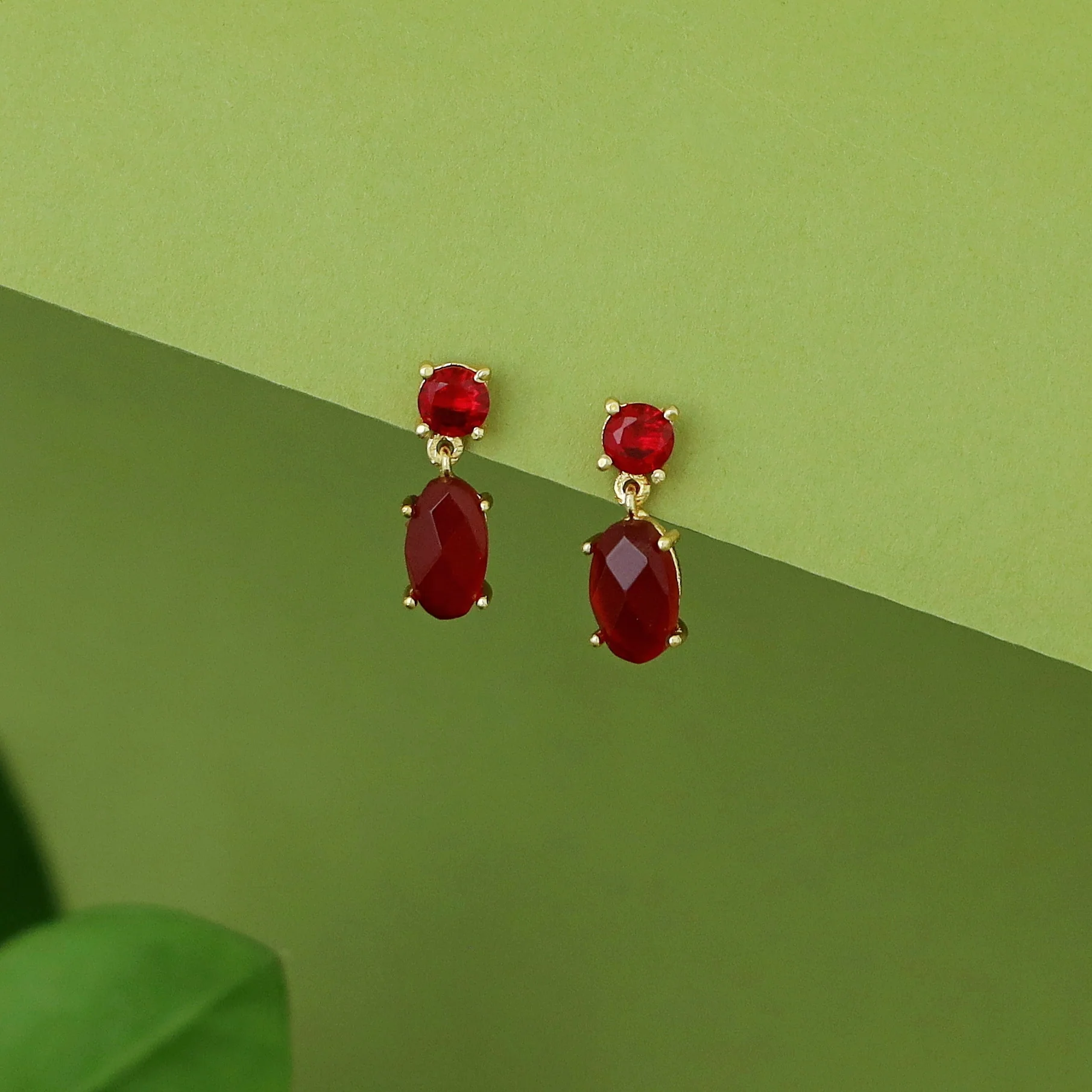 Baskari Oval & Round Glossy Earring - Image 2