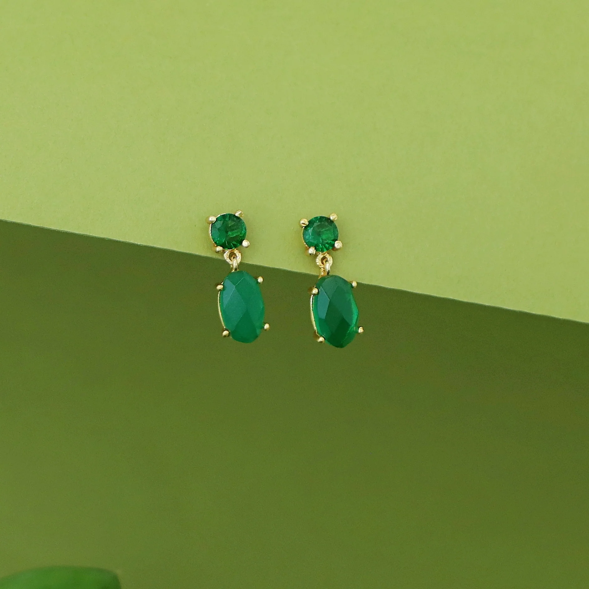 Baskari Oval & Round Glossy Earring - Image 5