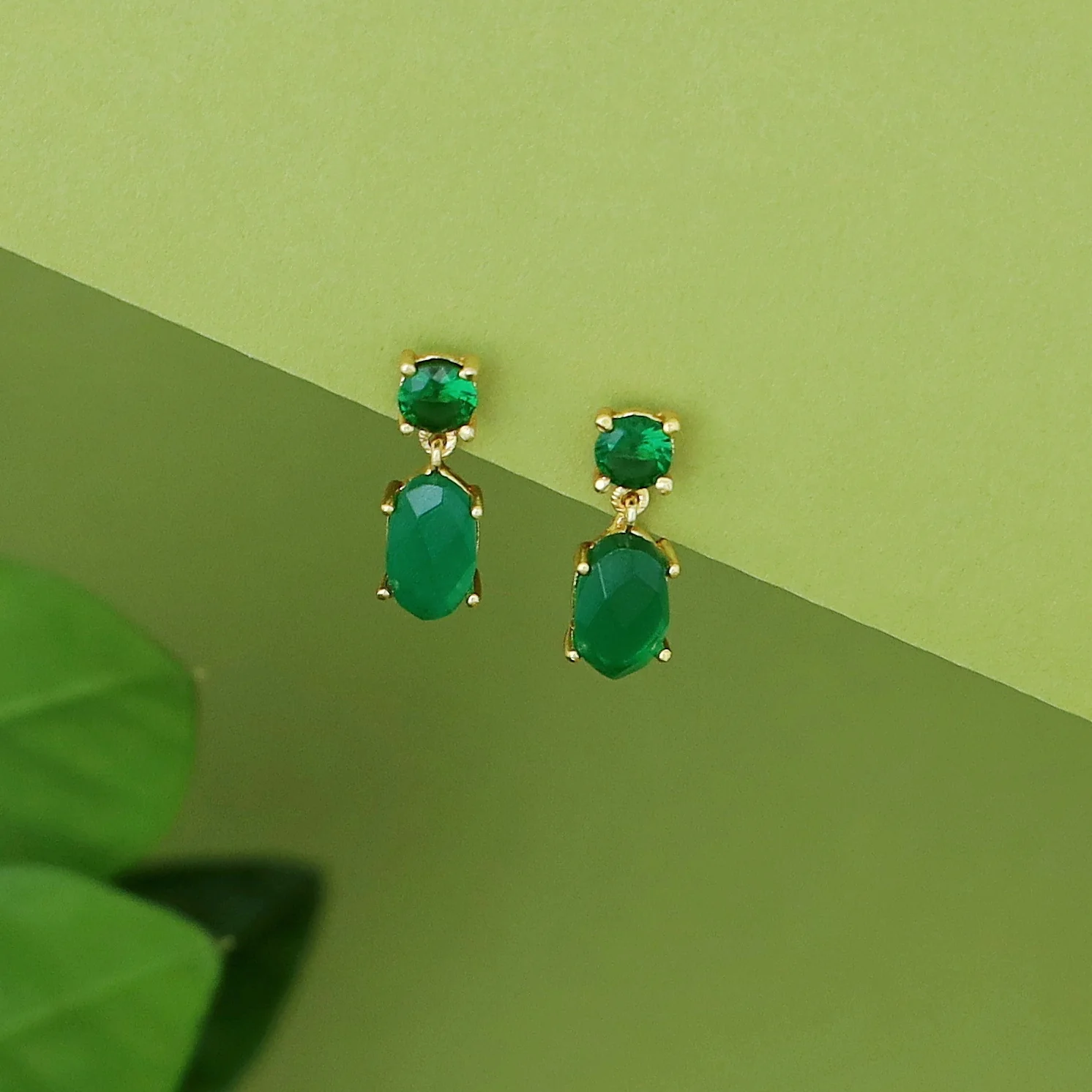 Baskari Oval & Round Glossy Earring - Image 6