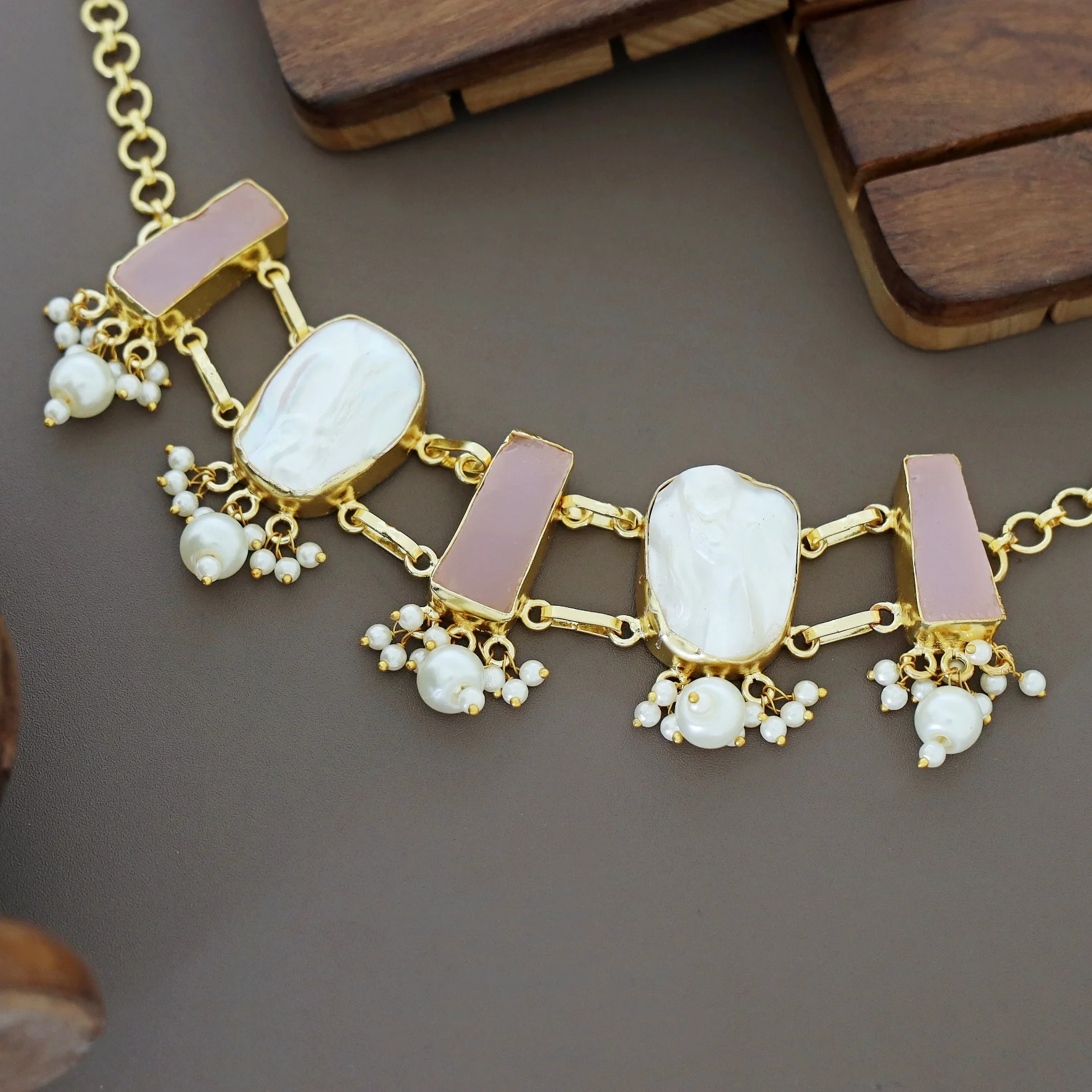 Bethany Raw Stone With Baroque Choker - Image 10