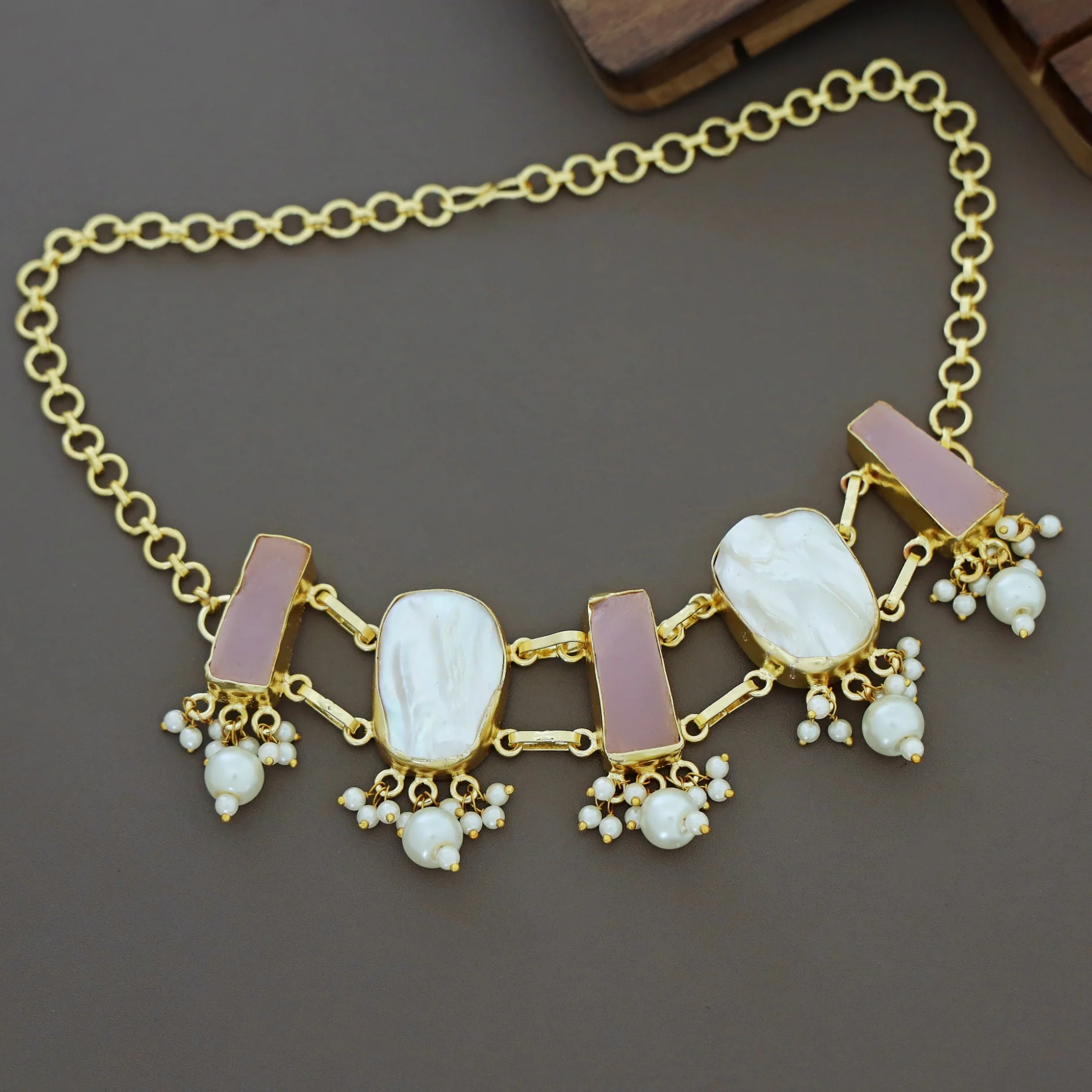 Bethany Raw Stone With Baroque Choker - Image 11