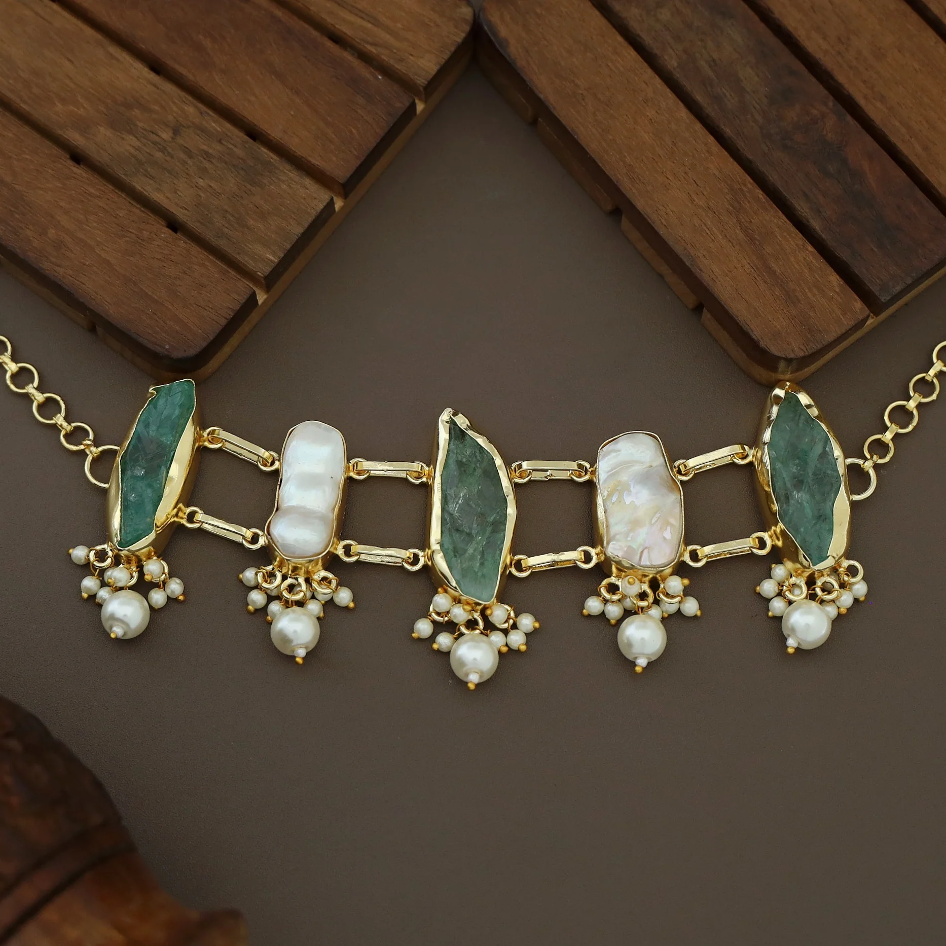 Bethany Raw Stone With Baroque Choker - Image 14