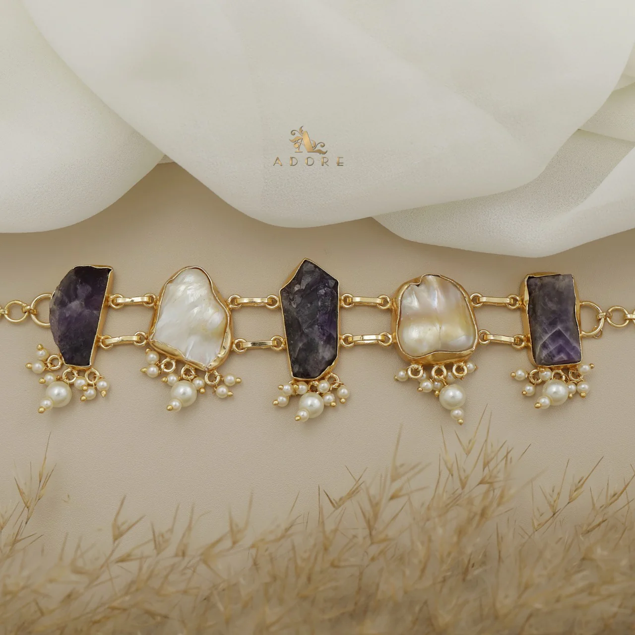 Bethany Raw Stone With Baroque Choker - Image 20
