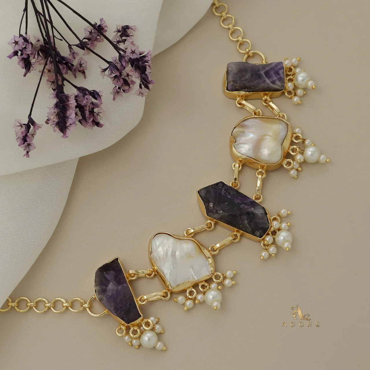 Bethany Raw Stone With Baroque Choker - Image 21