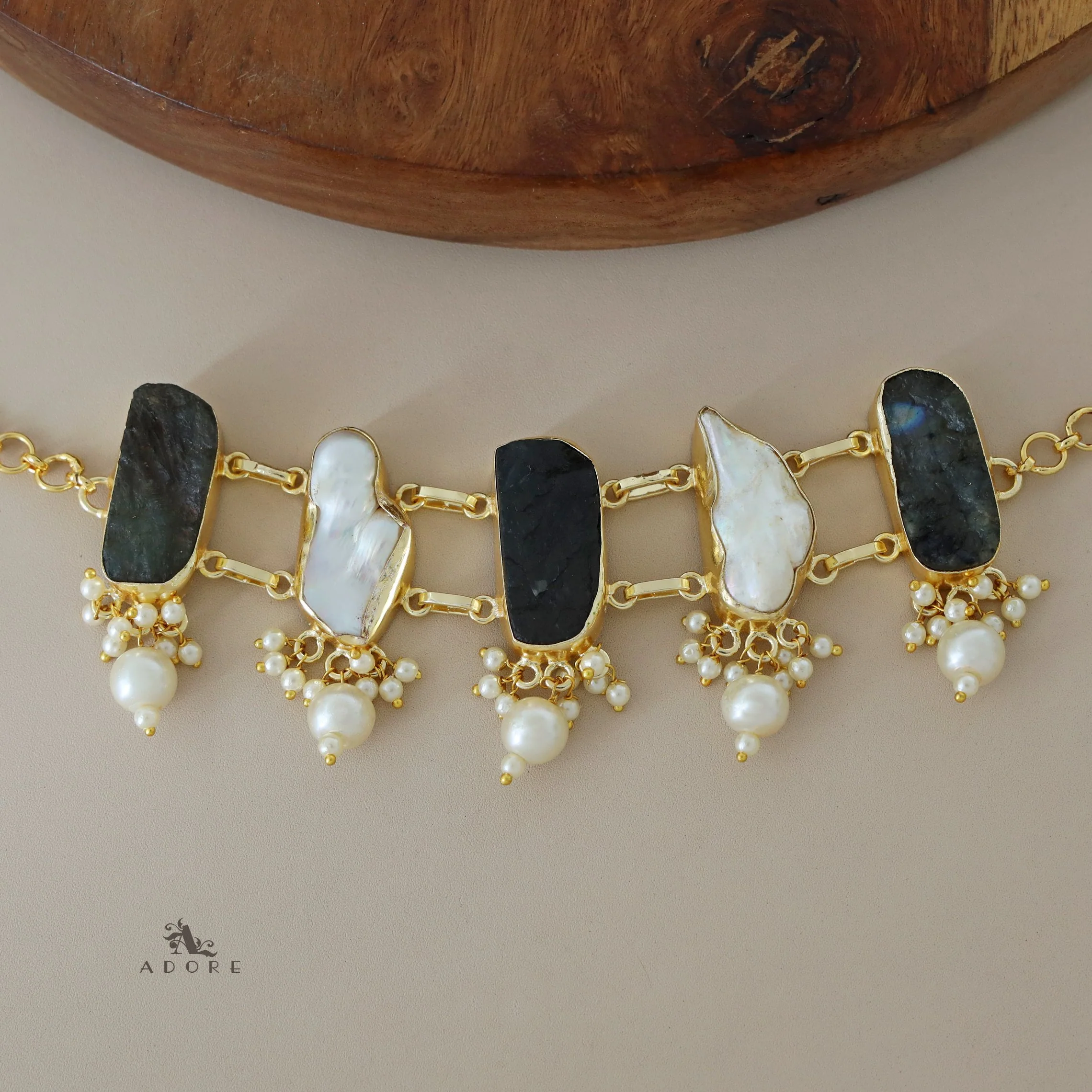 Bethany Raw Stone With Baroque Choker - Image 36