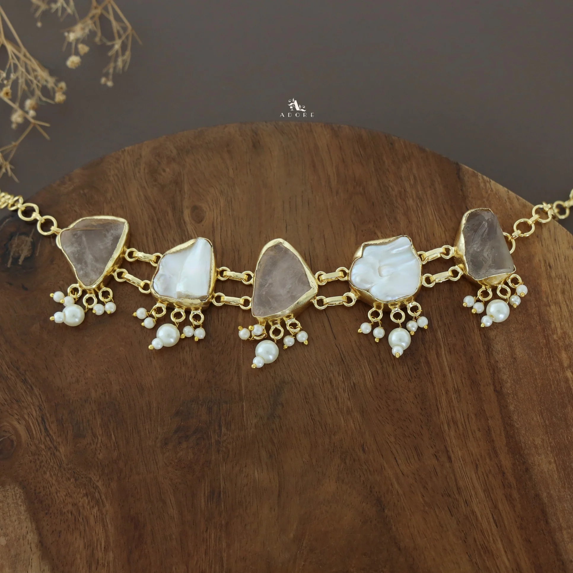 Bethany Raw Stone With Baroque Choker - Image 38