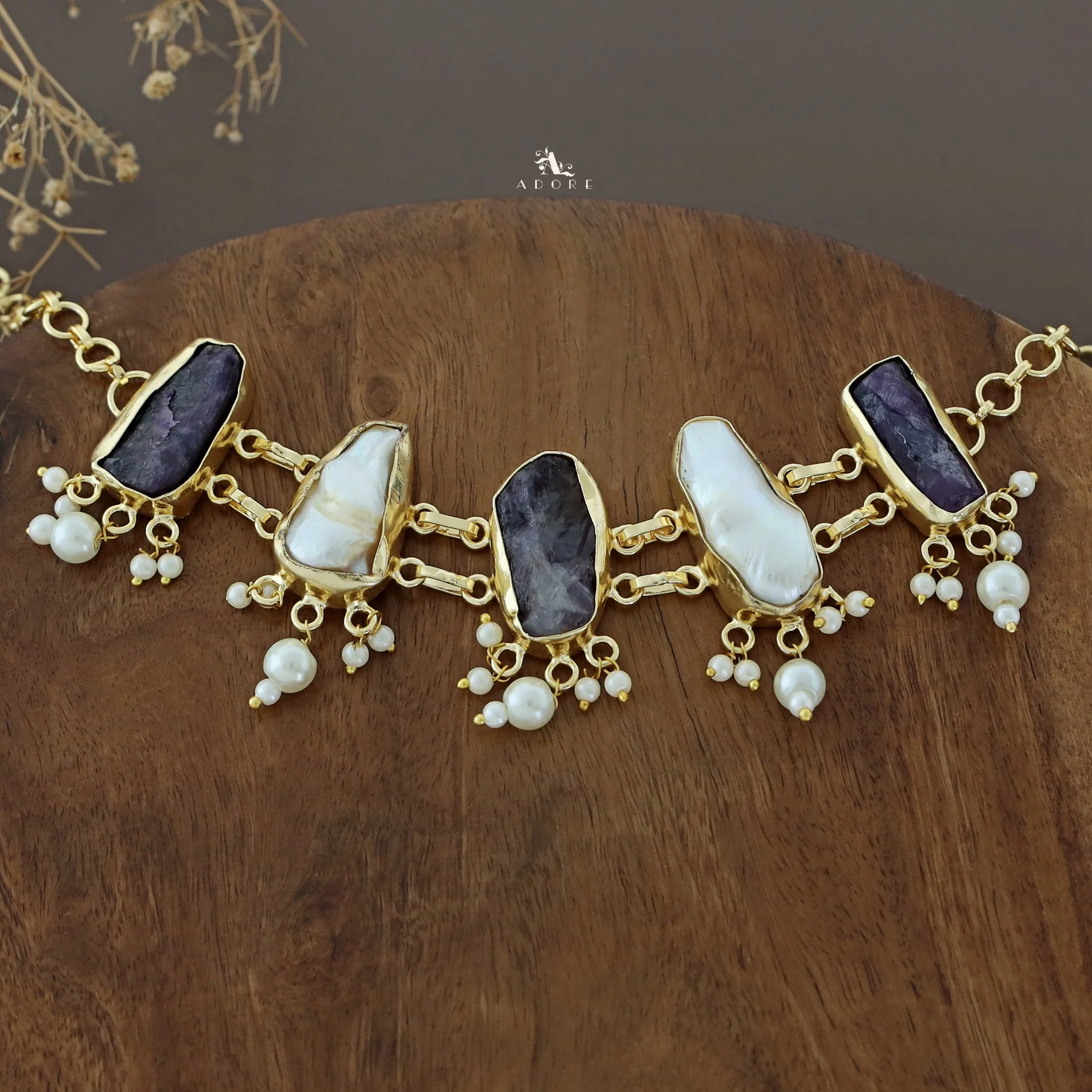 Bethany Raw Stone With Baroque Choker - Image 40