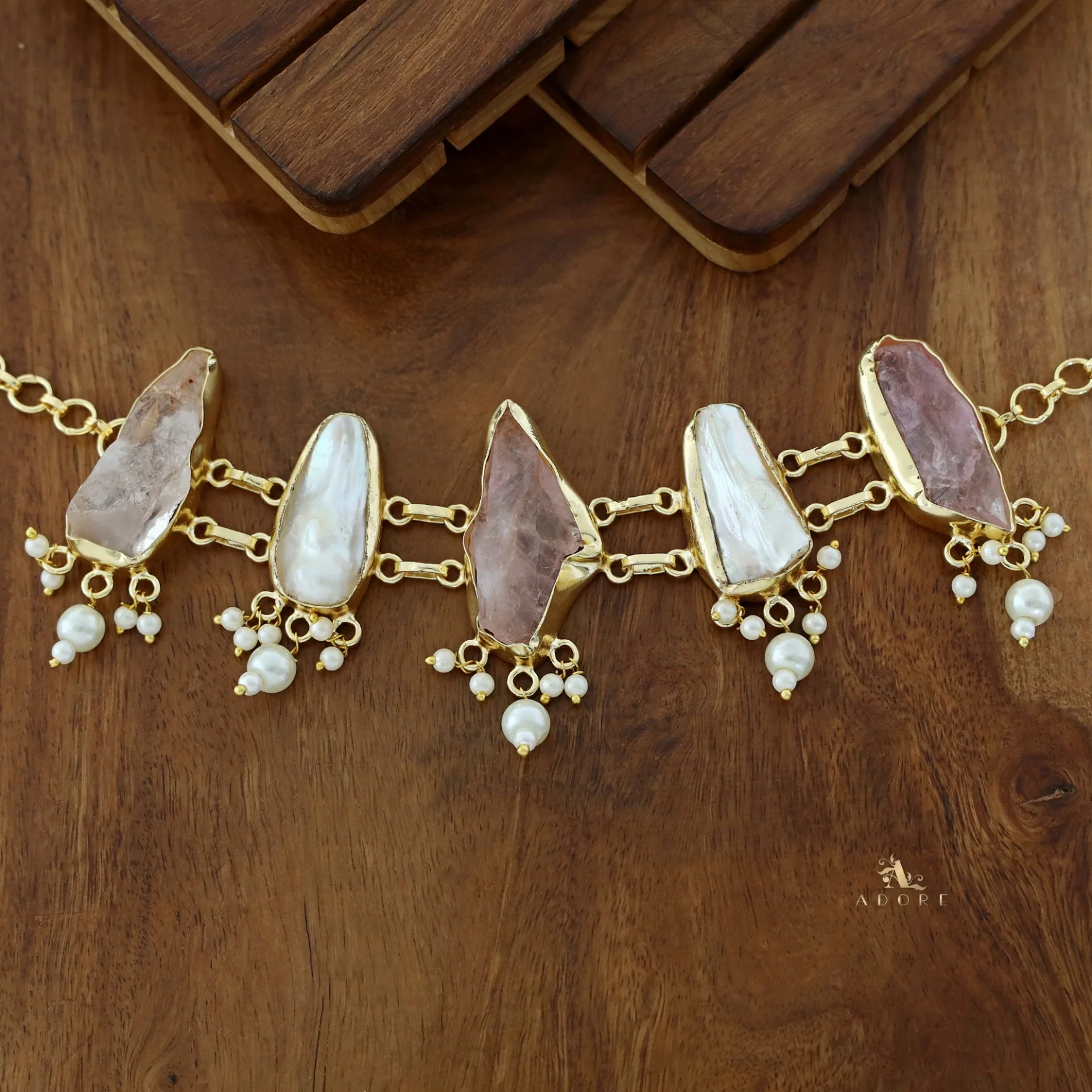 Bethany Raw Stone With Baroque Choker - Image 42