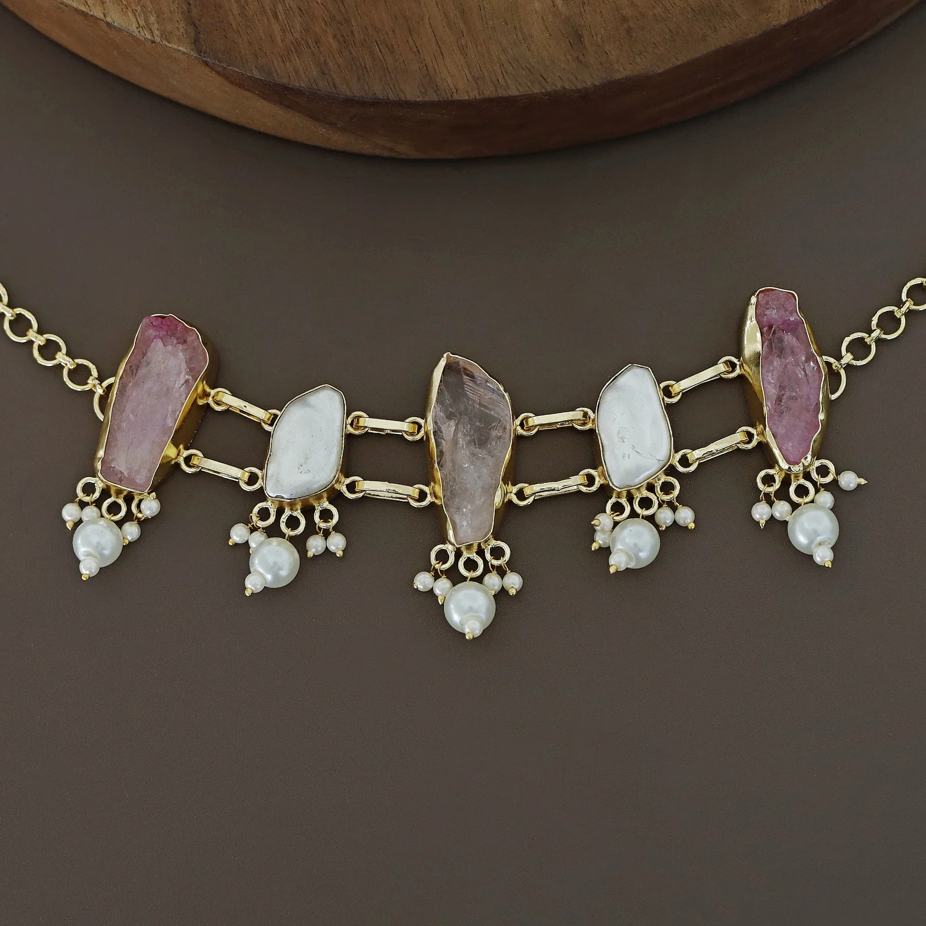 Bethany Raw Stone With Baroque Choker - Image 44