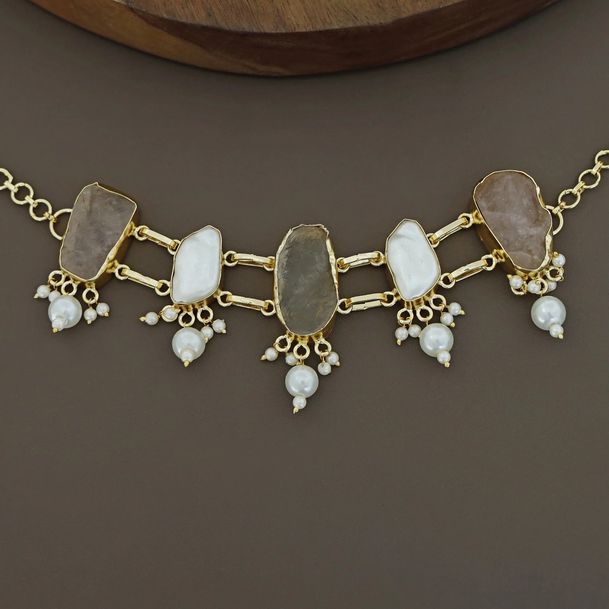Bethany Raw Stone With Baroque Choker - Image 45