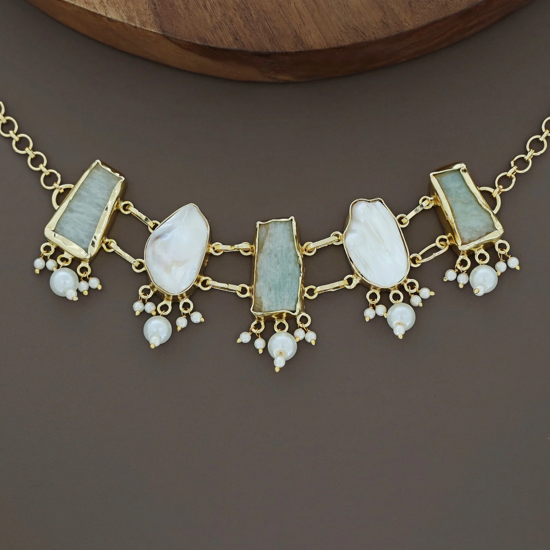 Bethany Raw Stone With Baroque Choker - Image 46