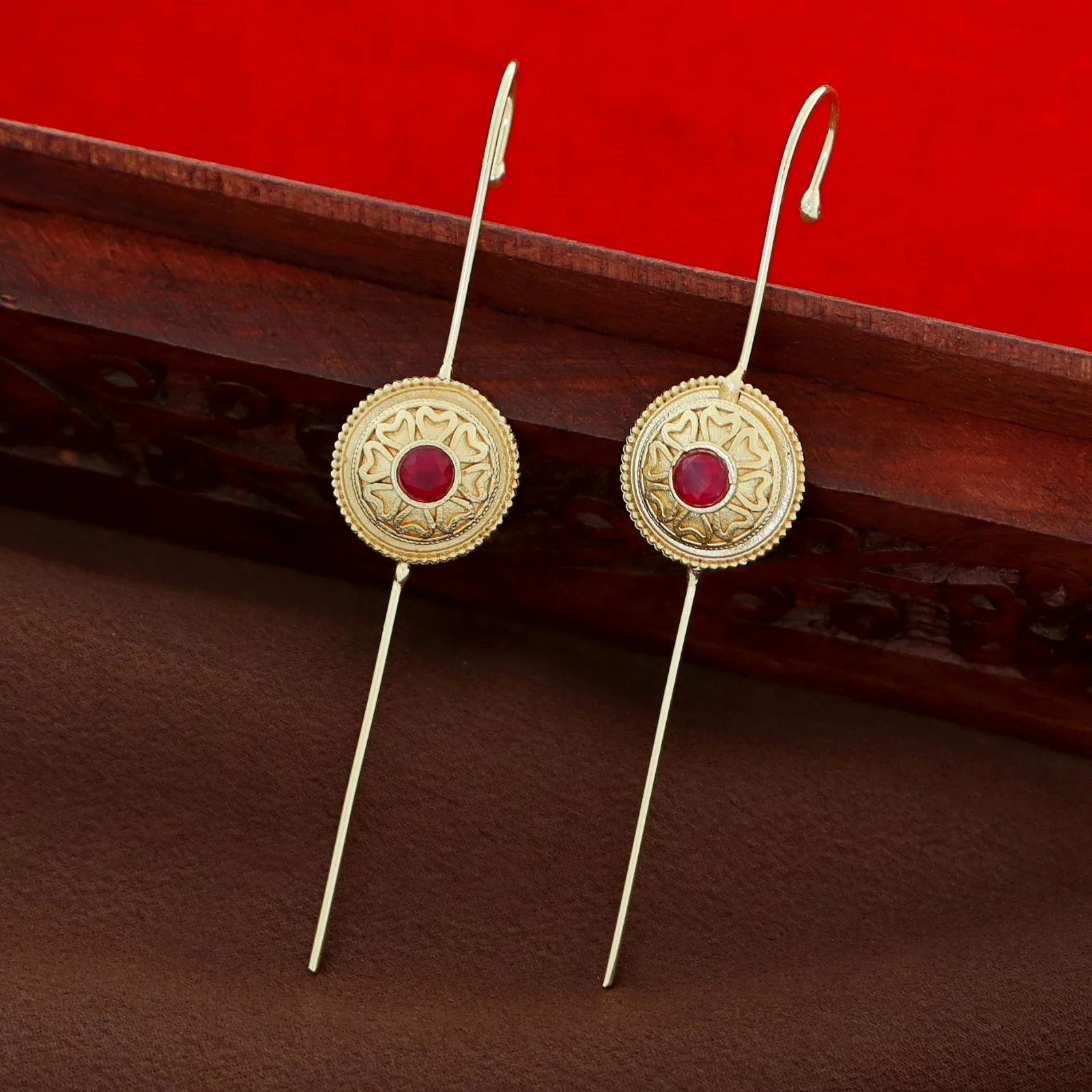 Birdie Golden Circle Ear-Cuff (Set Of 2) - Image 2