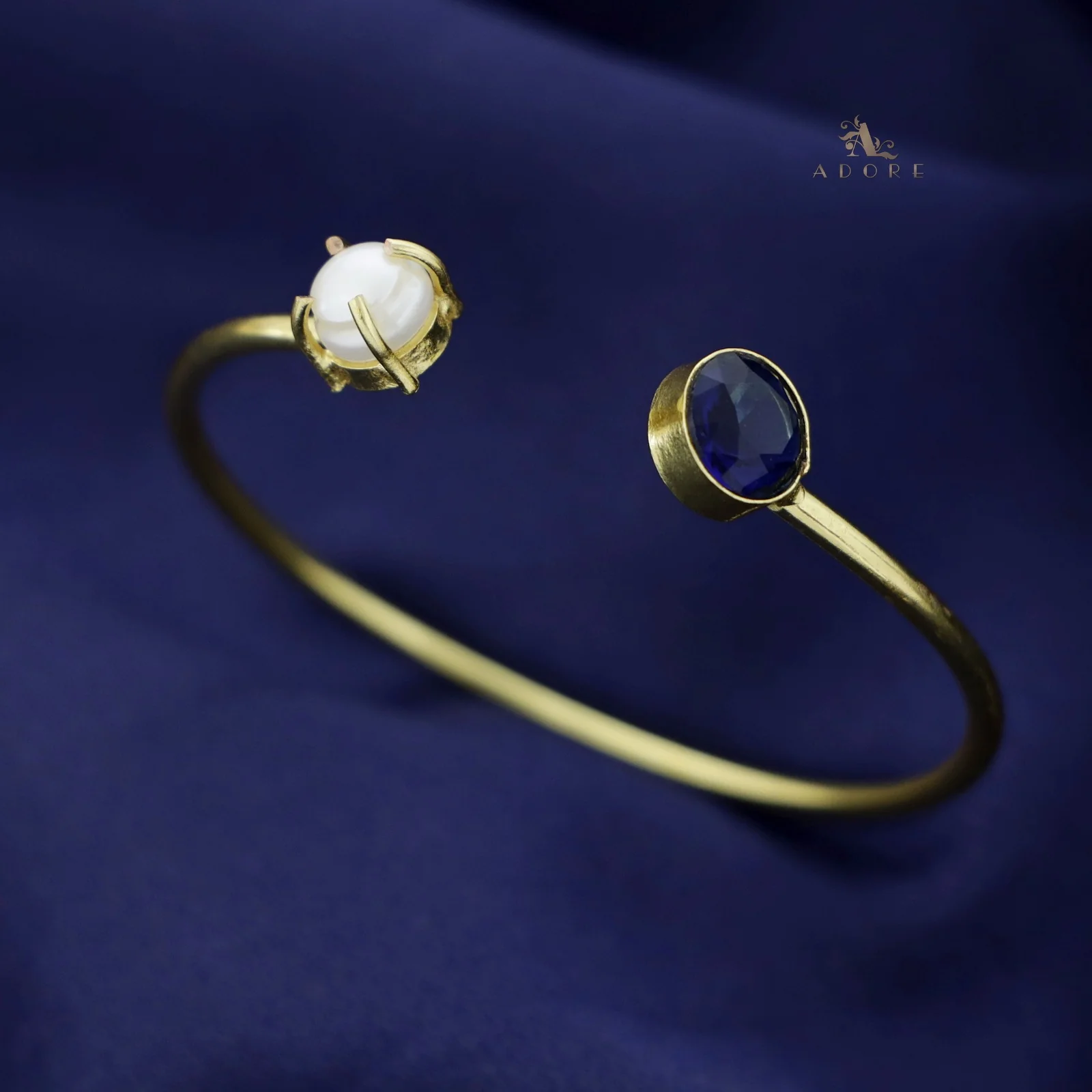 Bisiya Golden Glossy Pearl Bangle - Image 12
