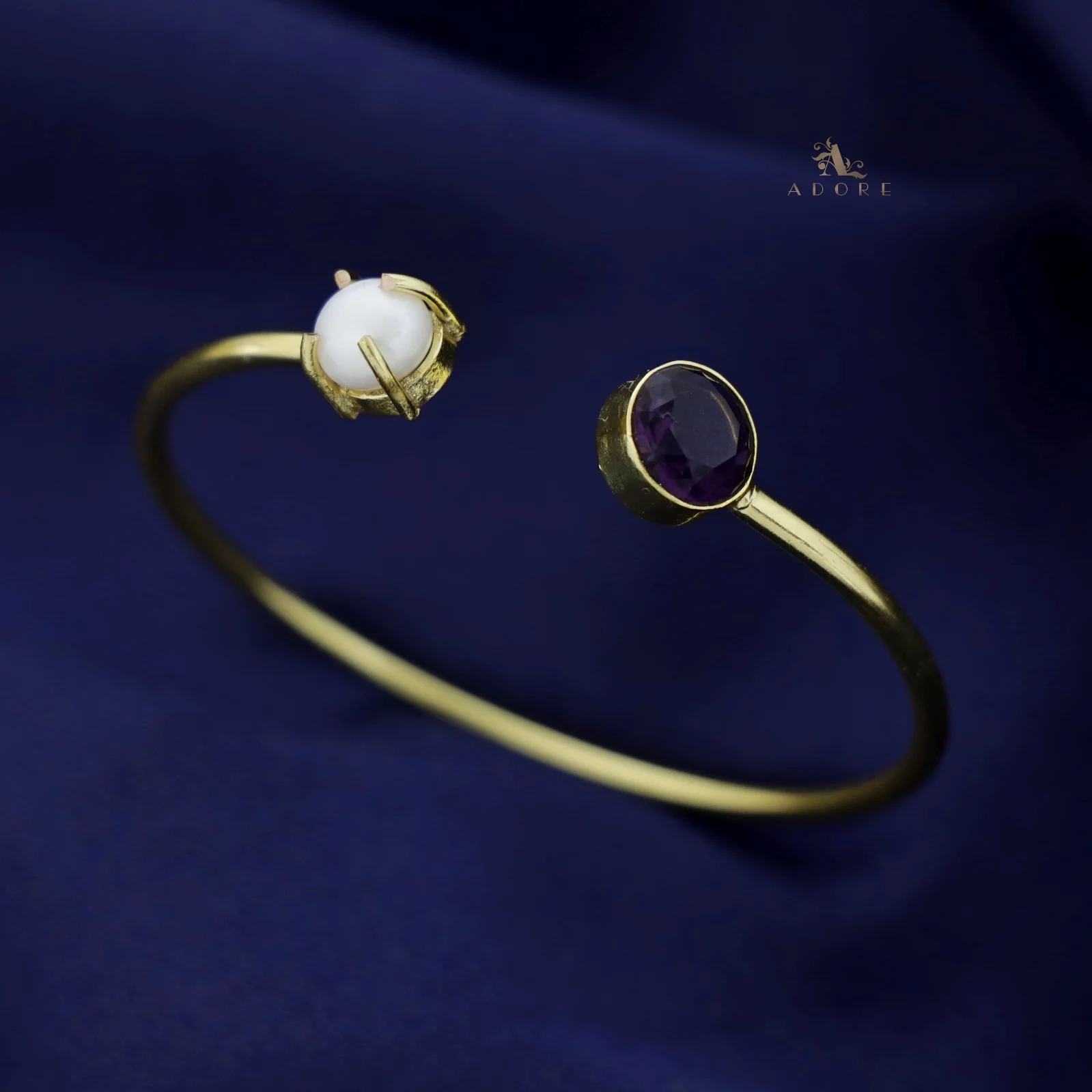 Bisiya Golden Glossy Pearl Bangle - Image 13