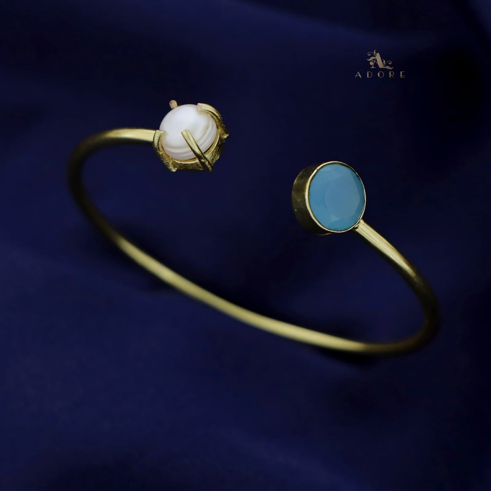 Bisiya Golden Glossy Pearl Bangle - Image 14