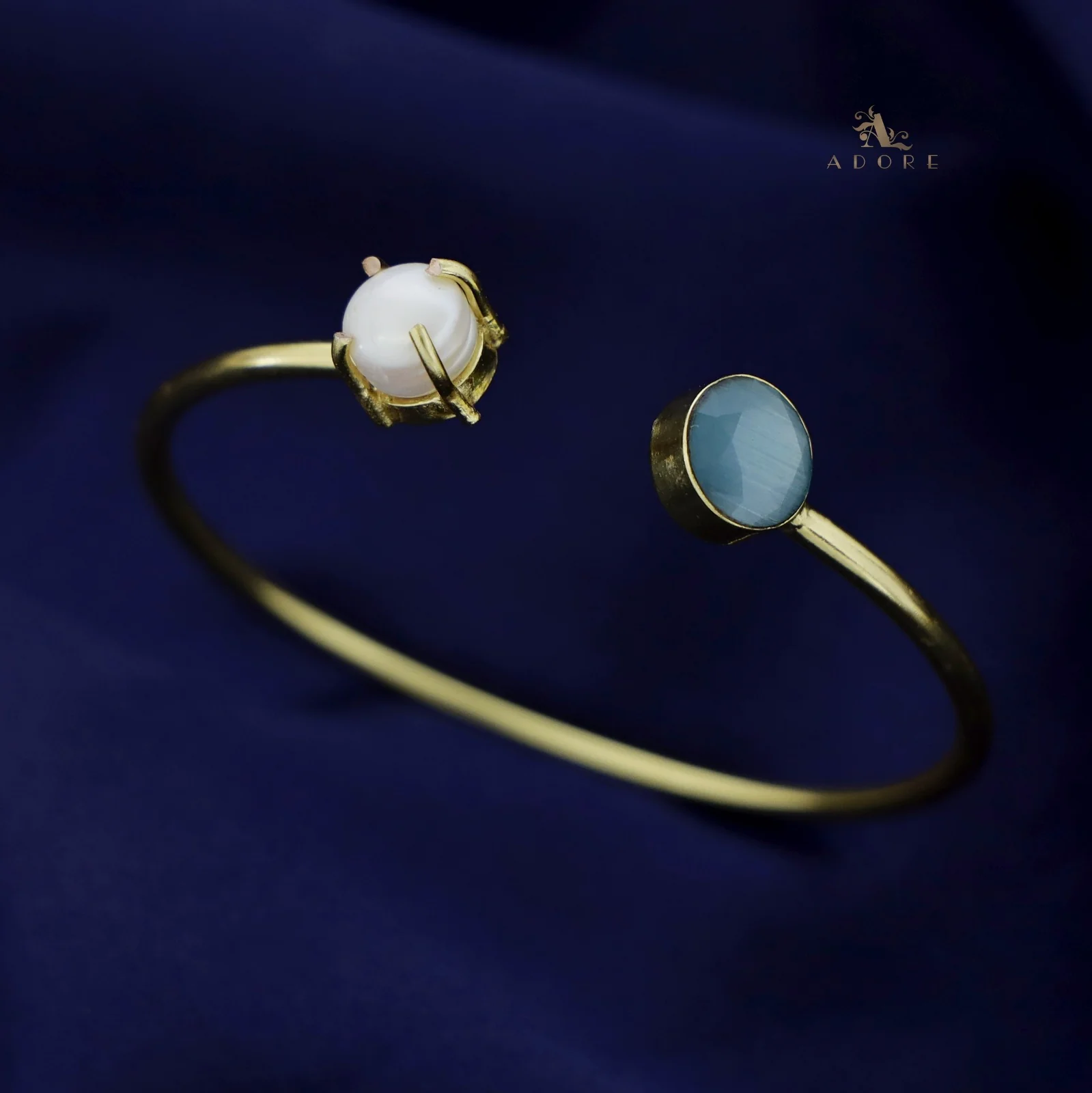 Bisiya Golden Glossy Pearl Bangle - Image 17